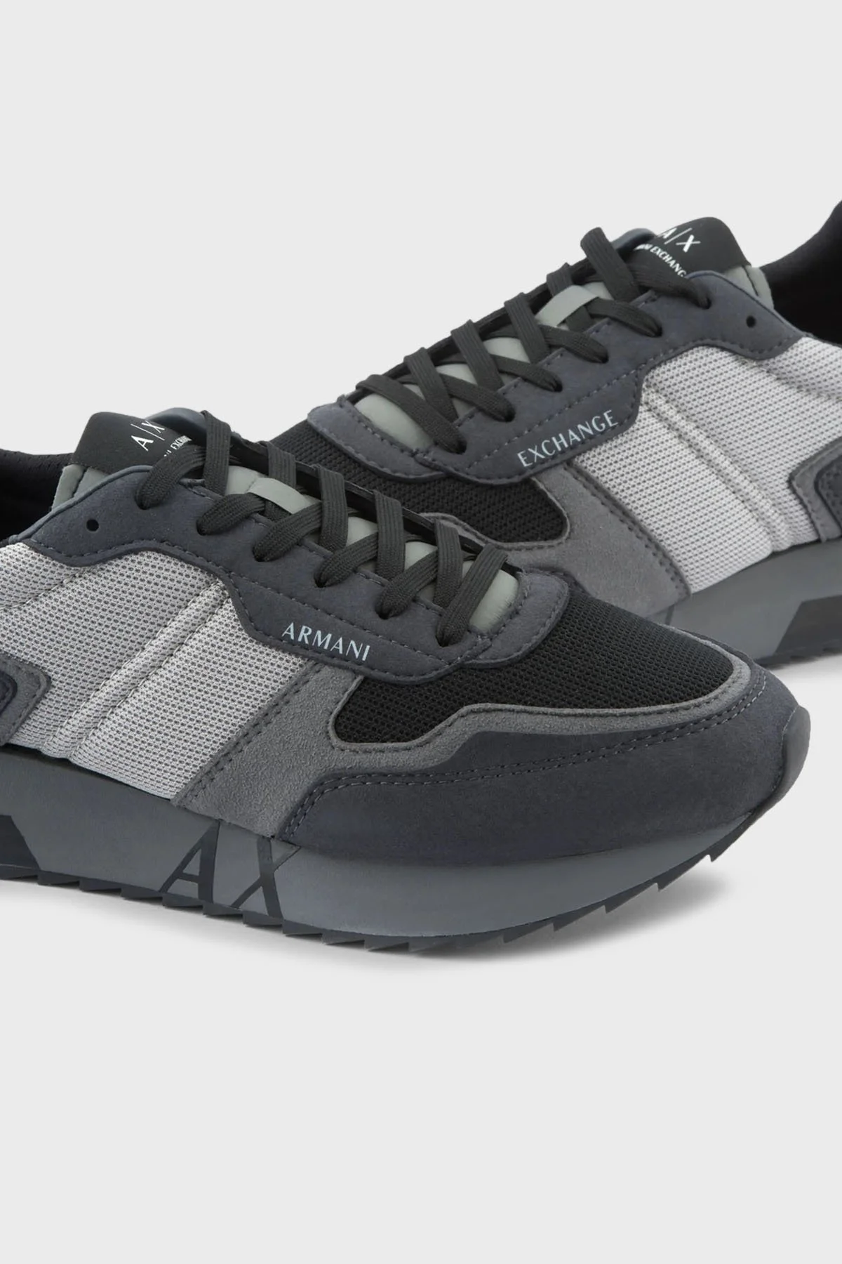 Armani Exchange Logolu Sneaker Erkek Ayakkabı XUX151 XV609 S063 FÜME - 4