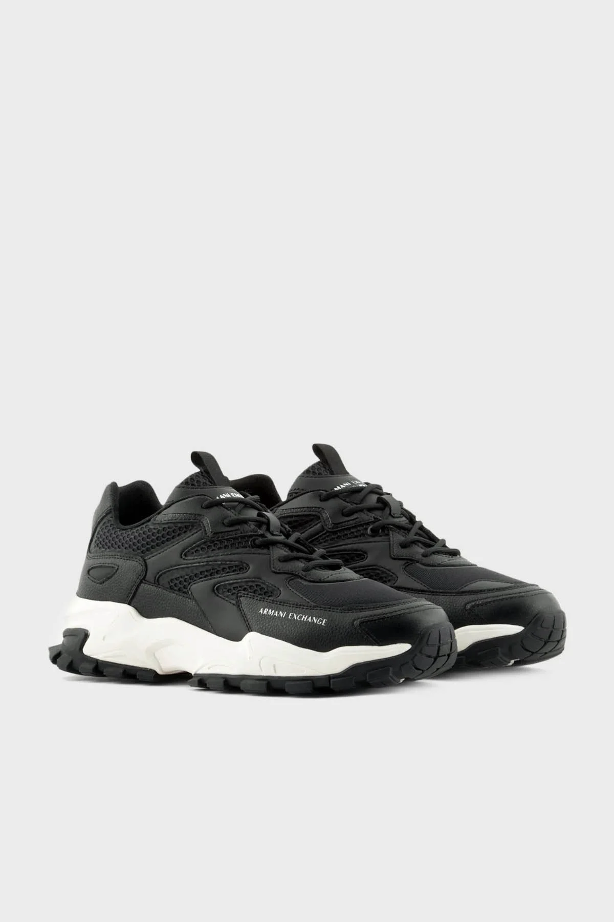 Armani Exchange Logolu Sneaker Erkek Ayakkabı XUX159 XV642 N814 SİYAH - 2
