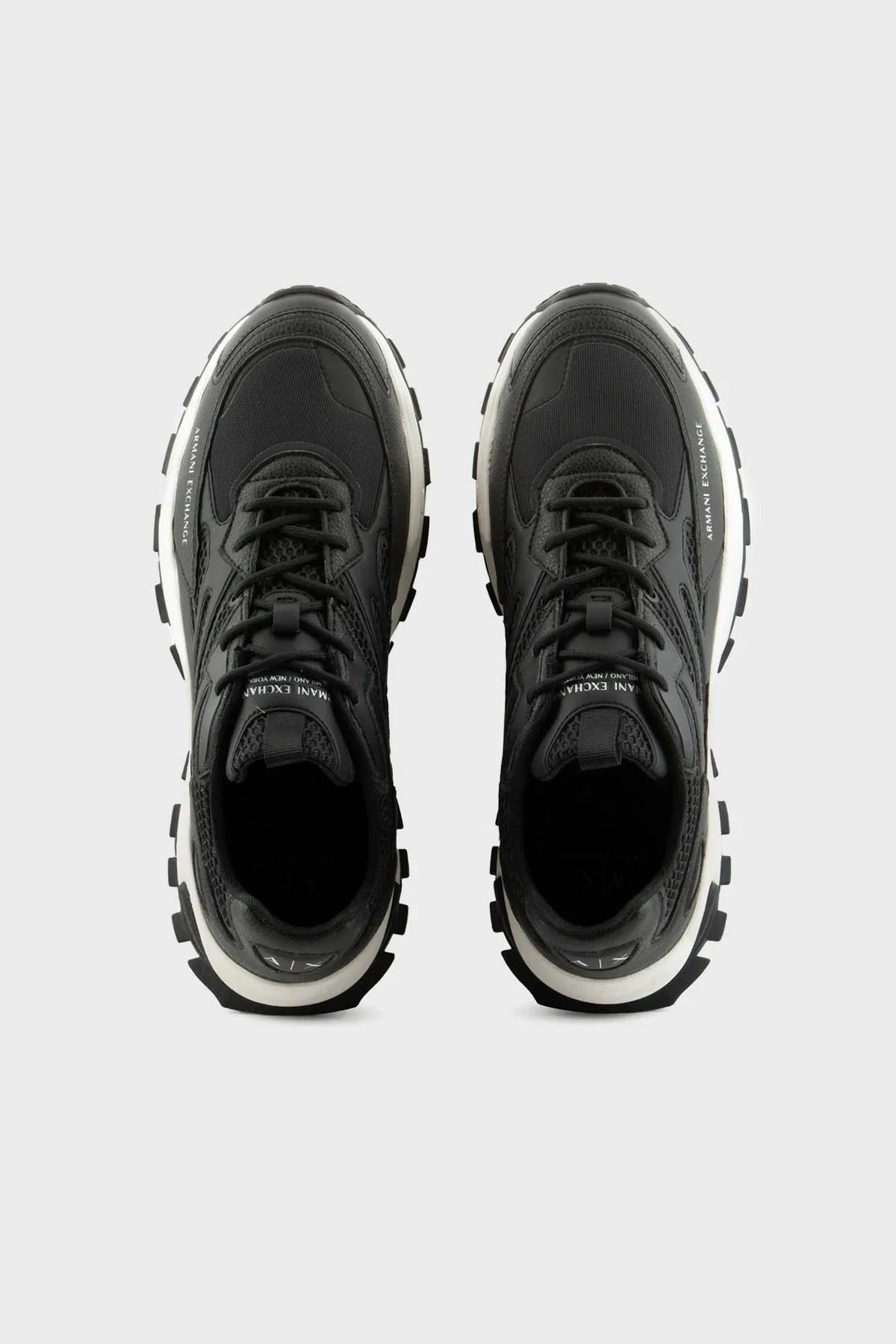 Armani Exchange Logolu Sneaker Erkek Ayakkabı XUX159 XV642 N814 SİYAH - 3