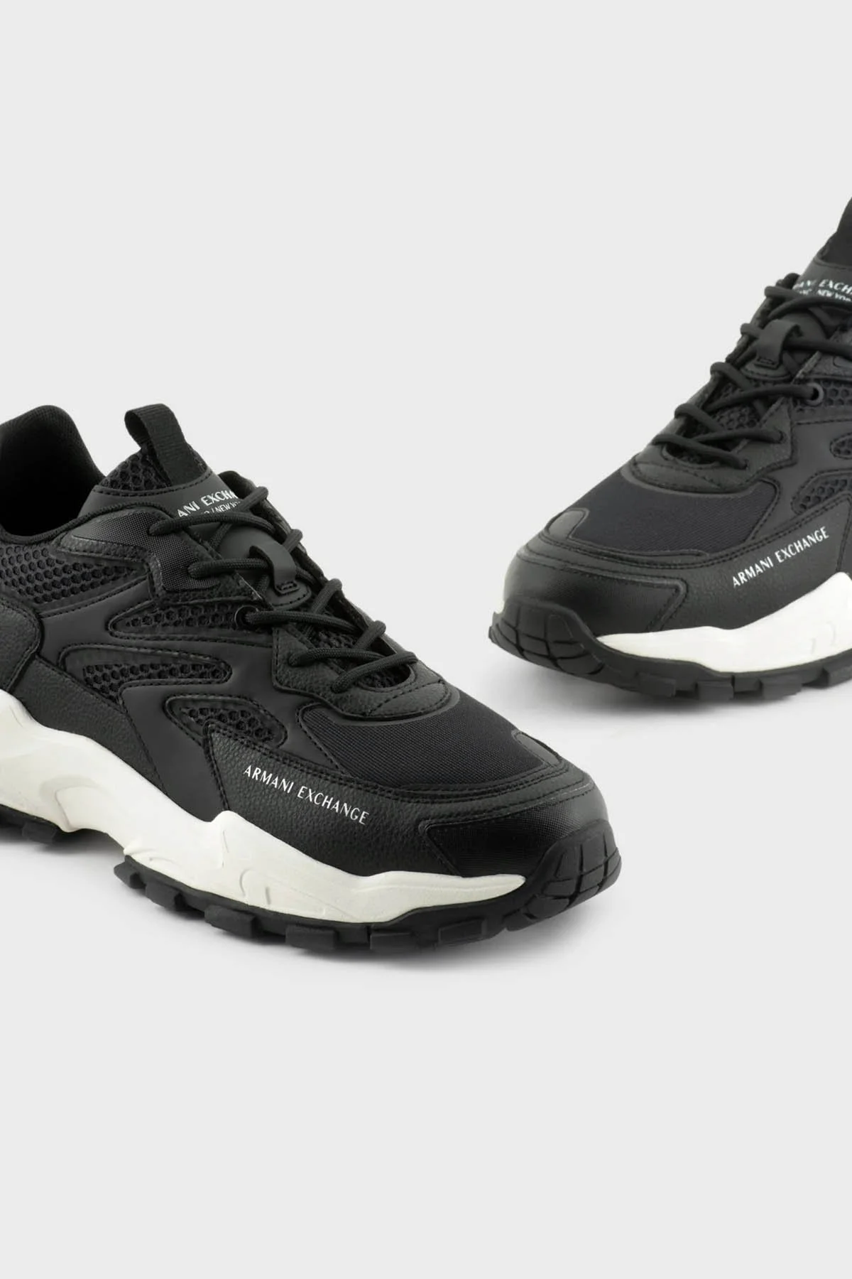 Armani Exchange Logolu Sneaker Erkek Ayakkabı XUX159 XV642 N814 SİYAH - 5