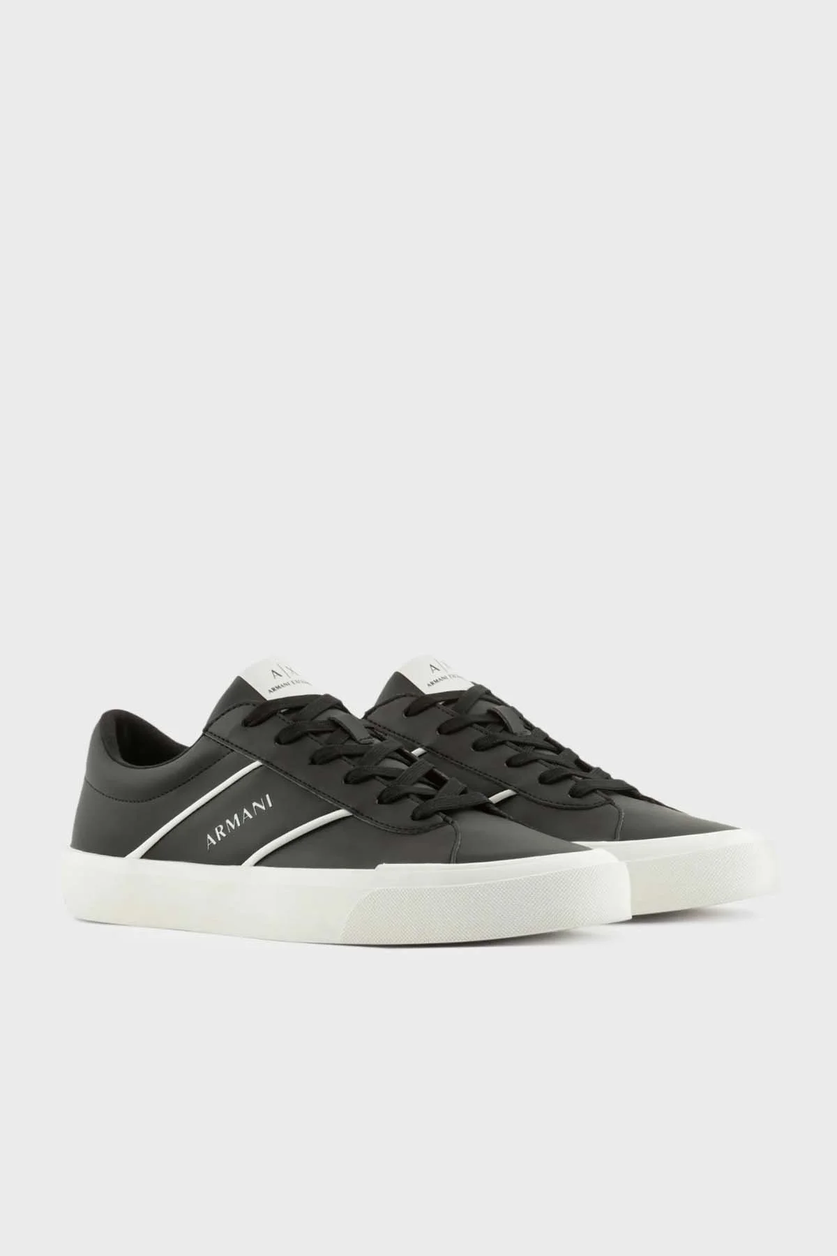 Armani Exchange Logolu Sneaker Erkek Ayakkabı XUX165 XV758 S277 SİYAH - 2
