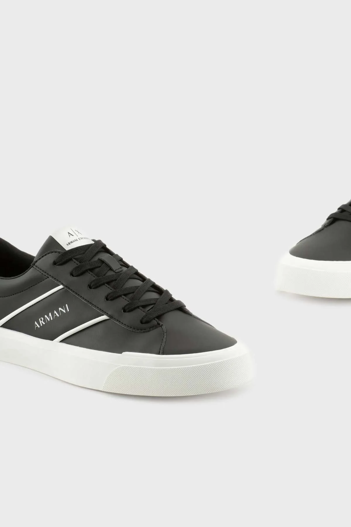 Armani Exchange Logolu Sneaker Erkek Ayakkabı XUX165 XV758 S277 SİYAH - 5