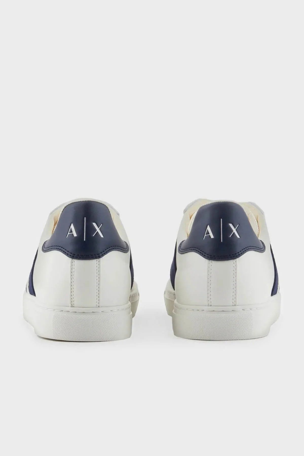 Armani Exchange Logolu Sneaker Erkek Ayakkabı XUX173 XV666 N481 BEYAZ-LACİVERT - 4