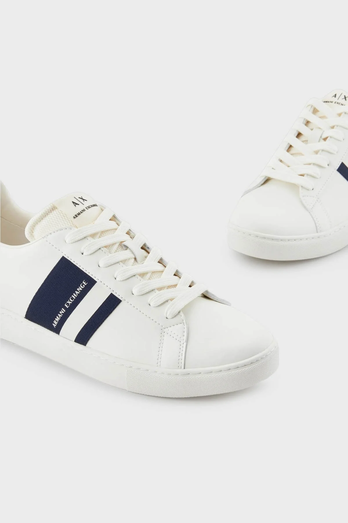 Armani Exchange Logolu Sneaker Erkek Ayakkabı XUX173 XV666 N481 BEYAZ-LACİVERT - 5