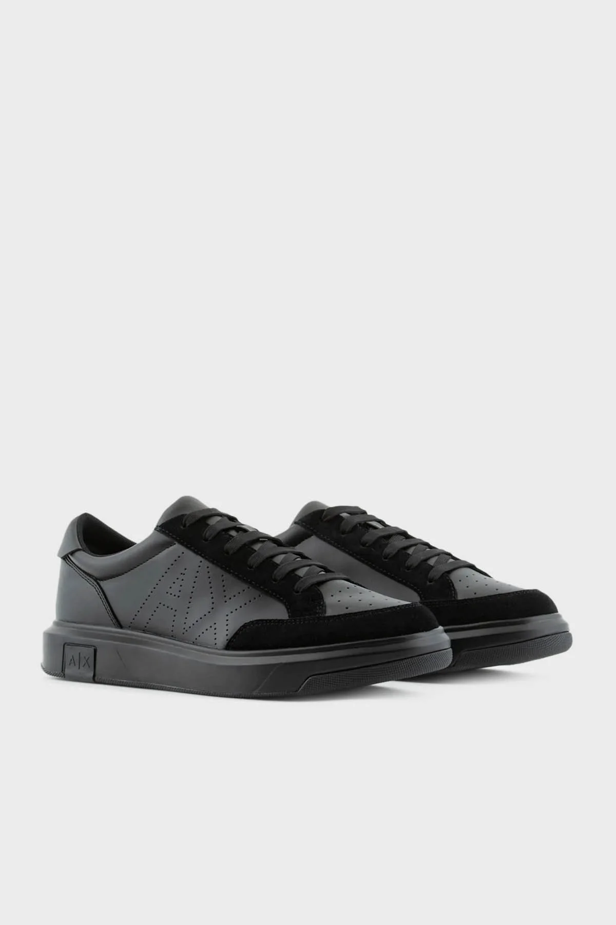 Armani Exchange Logolu Sneaker Erkek Ayakkabı XUX177 XV762 K001 SİYAH - 8