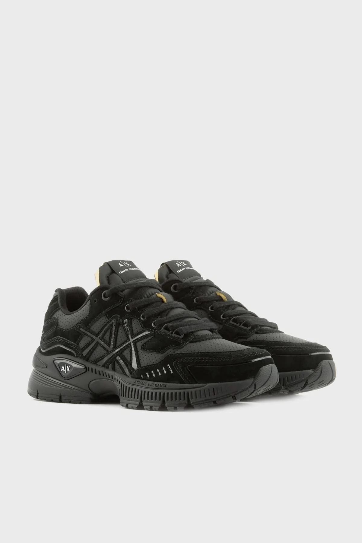 Armani Exchange Logolu Sneaker Erkek Ayakkabı XUX188 XV775 K001 SİYAH - 8