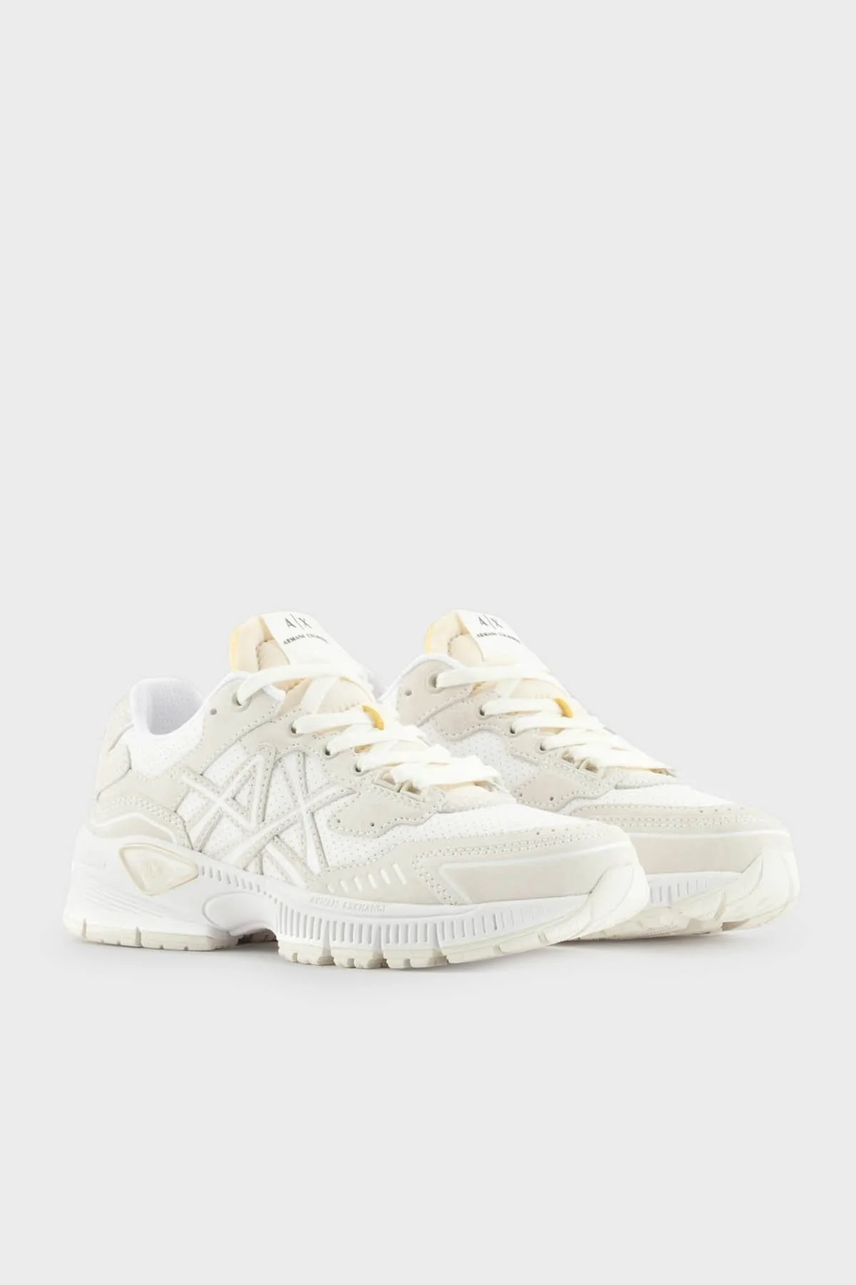 Armani Exchange Logolu Sneaker Erkek Ayakkabı XUX188 XV775 T063 Ekru-Beyaz - 2