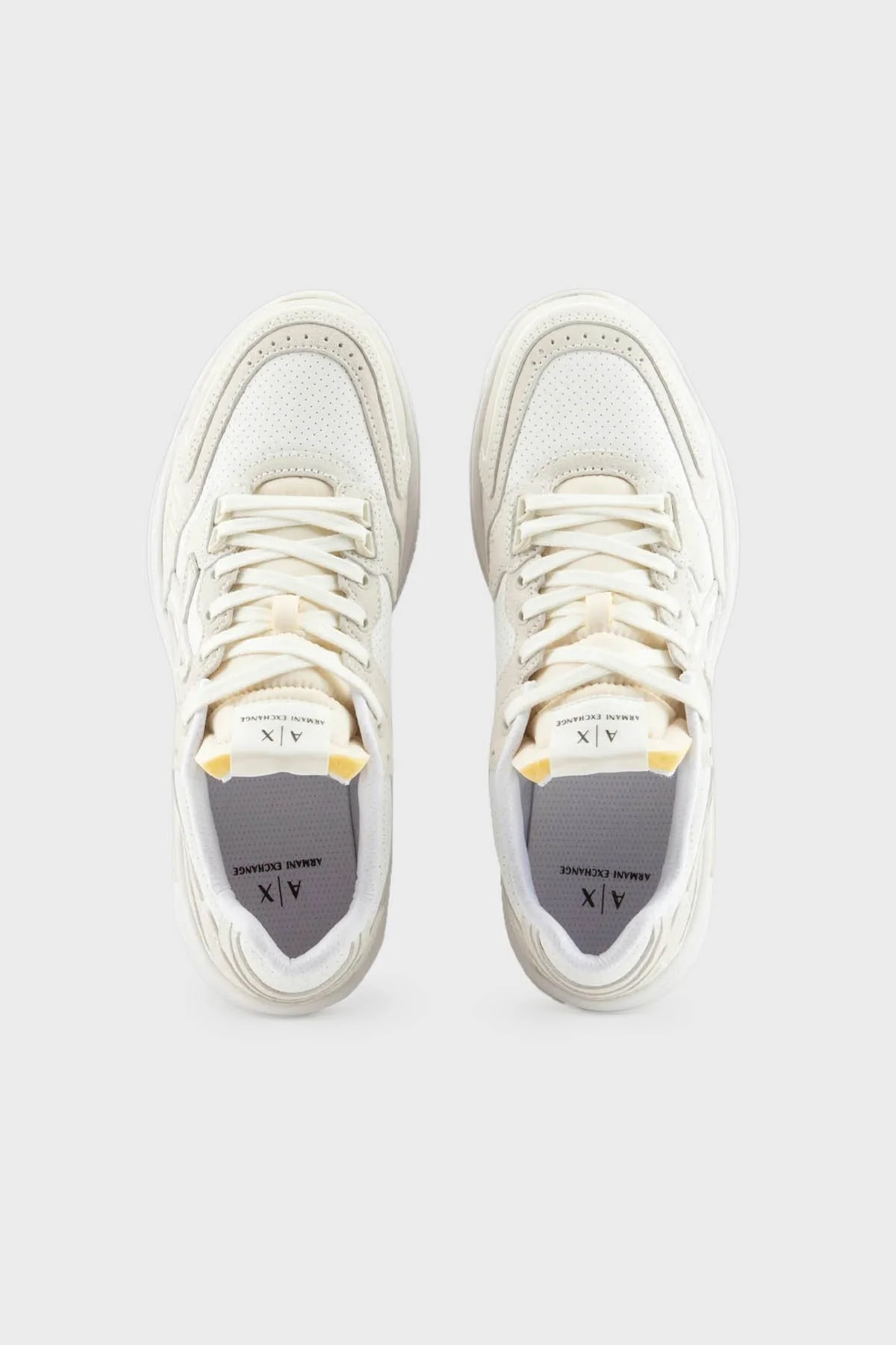 Armani Exchange Logolu Sneaker Erkek Ayakkabı XUX188 XV775 T063 Ekru-Beyaz - 3