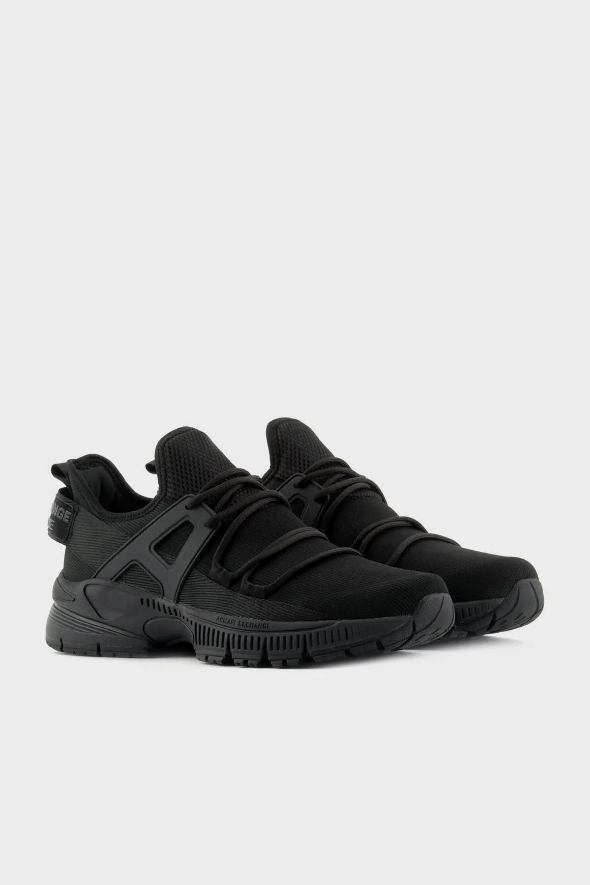 Armani Exchange Logolu Sneaker Erkek Ayakkabı XUX190 XV777 00002 SİYAH - 2