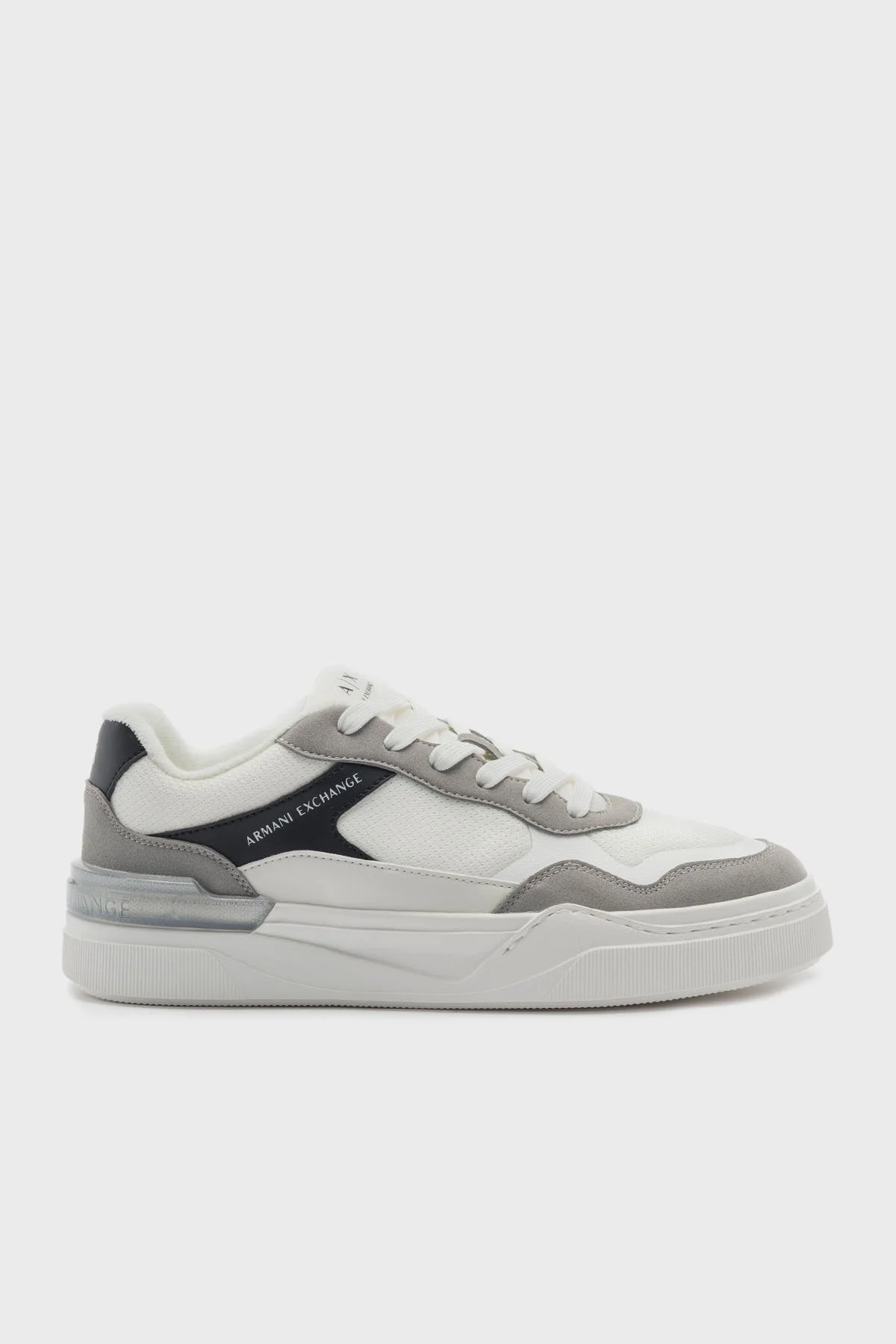 Armani Exchange Logolu Sneaker Erkek Ayakkabı XUX218 XV856 N480 BEYAZ-SİYAH - 1