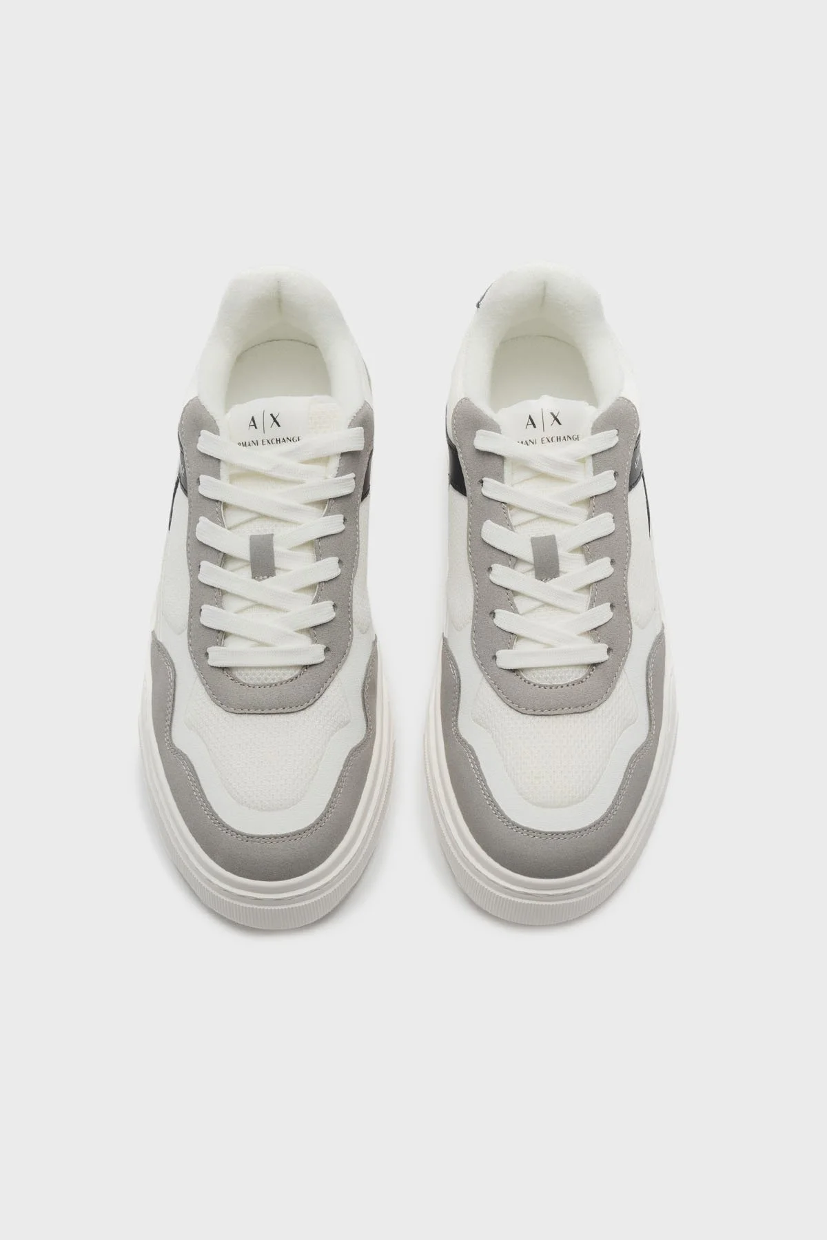 Armani Exchange Logolu Sneaker Erkek Ayakkabı XUX218 XV856 N480 BEYAZ-SİYAH - 2