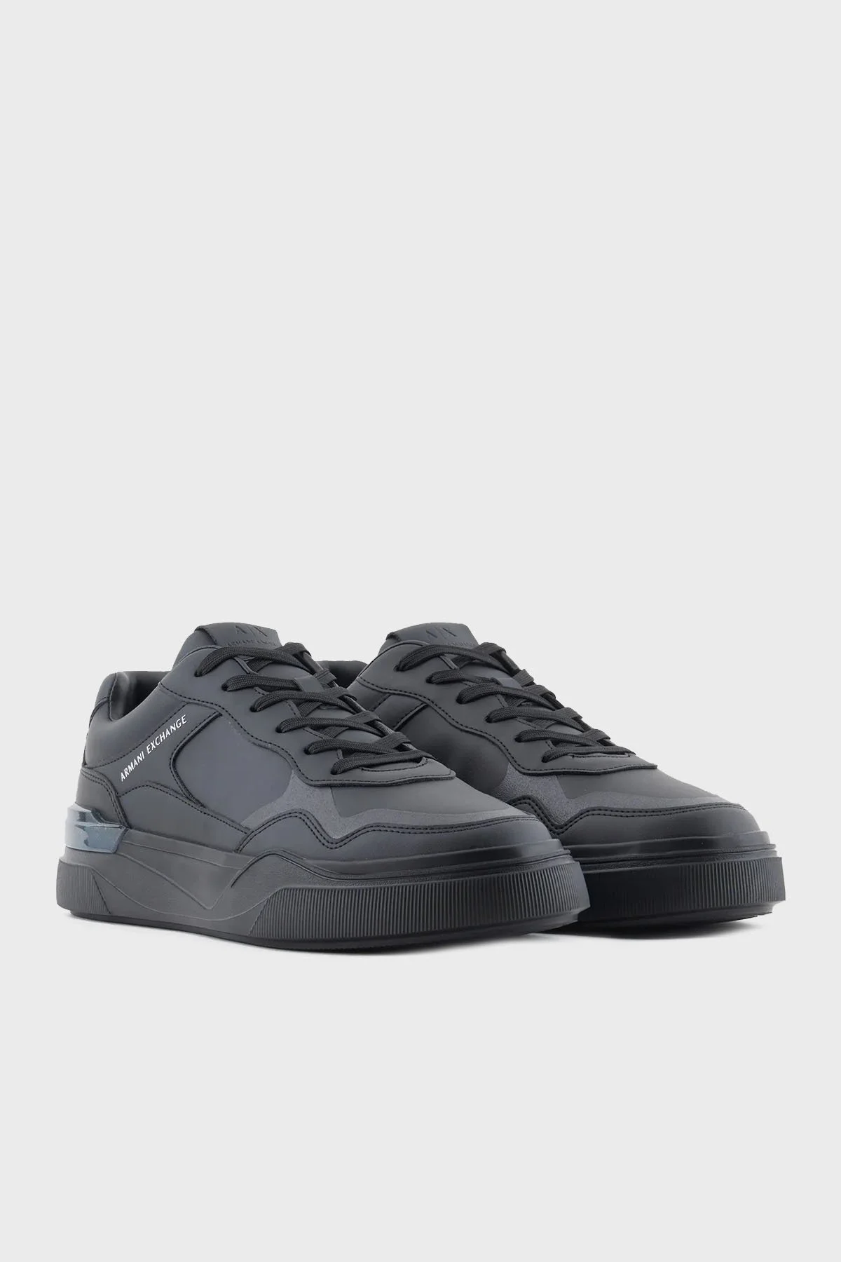 Armani Exchange Logolu Sneaker Erkek Ayakkabı XUX219 XV857 00002 SİYAH - 2
