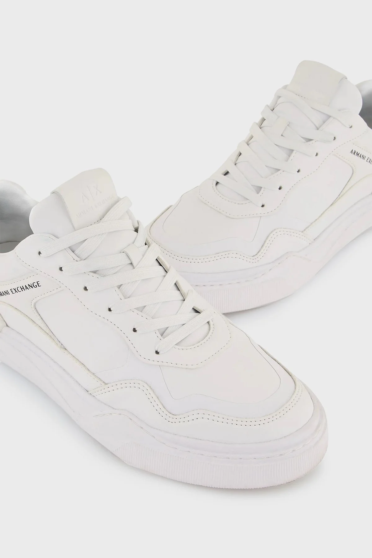 Armani Exchange Logolu Sneaker Erkek Ayakkabı XUX219 XV857 01015 BEYAZ - 11