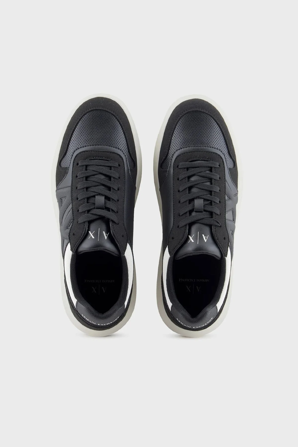 Armani Exchange Logolu Sneaker Erkek Ayakkabı XUX220 XV858 K599 SİYAH-BEYAZ - 3