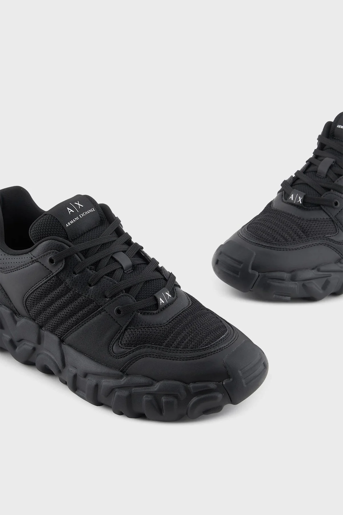 Armani Exchange Logolu Sneaker Erkek Ayakkabı XUX234 XV872 00002 SİYAH - 5