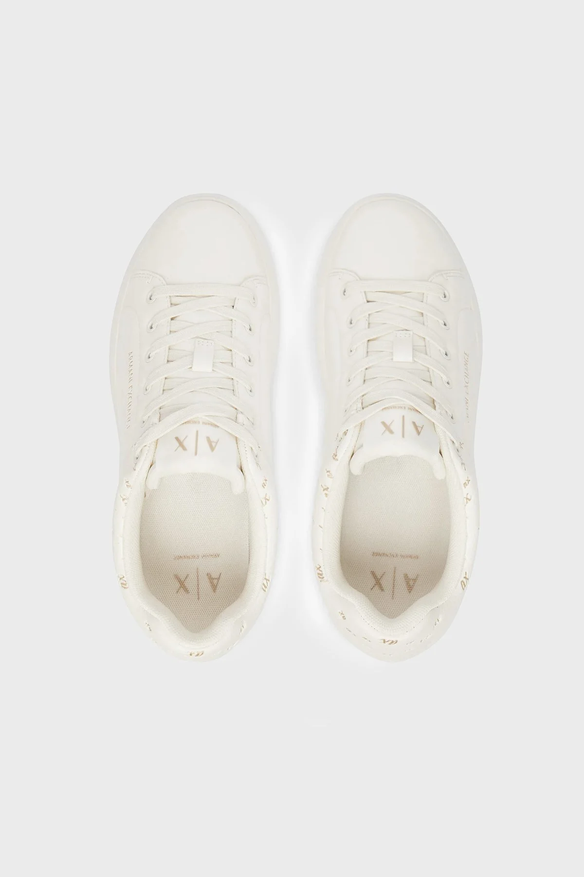 Armani Exchange Logolu Sneaker Kadın Ayakkabı XW003064 AF17570 MZ128 Beyaz-gold - 5
