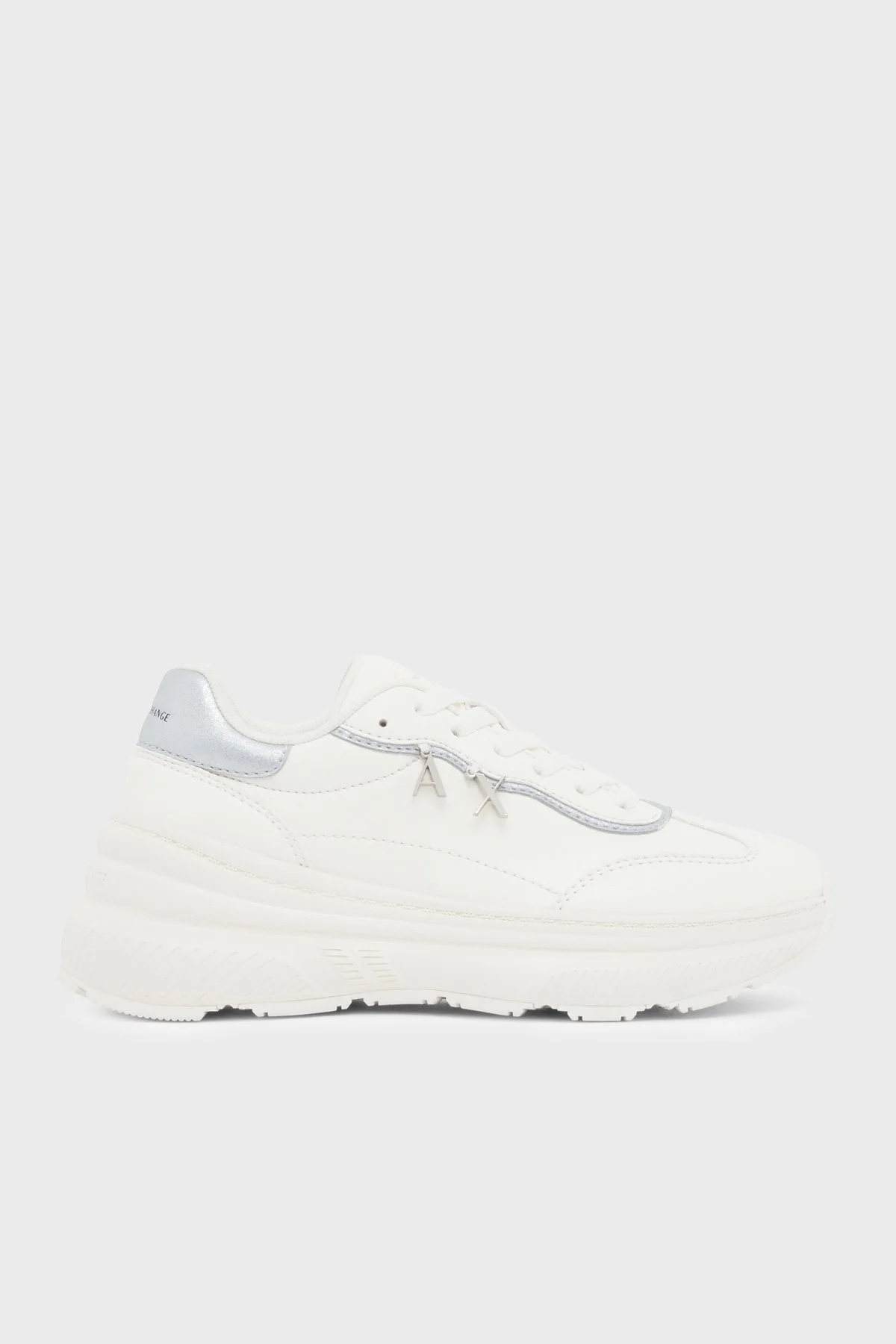 Armani Exchange Logolu Sneaker Kadın Ayakkabı XW003105 AF27405 M0215 Beyaz-gümüş - 1