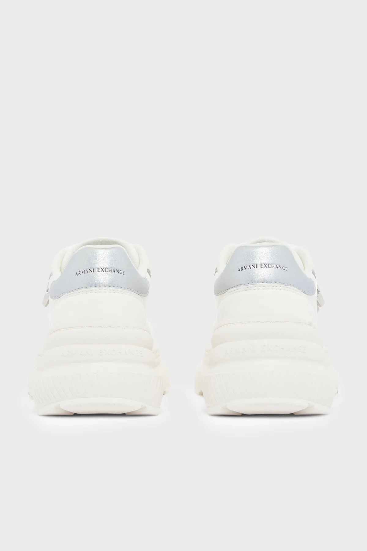 Armani Exchange Logolu Sneaker Kadın Ayakkabı XW003105 AF27405 M0215 Beyaz-gümüş - 4