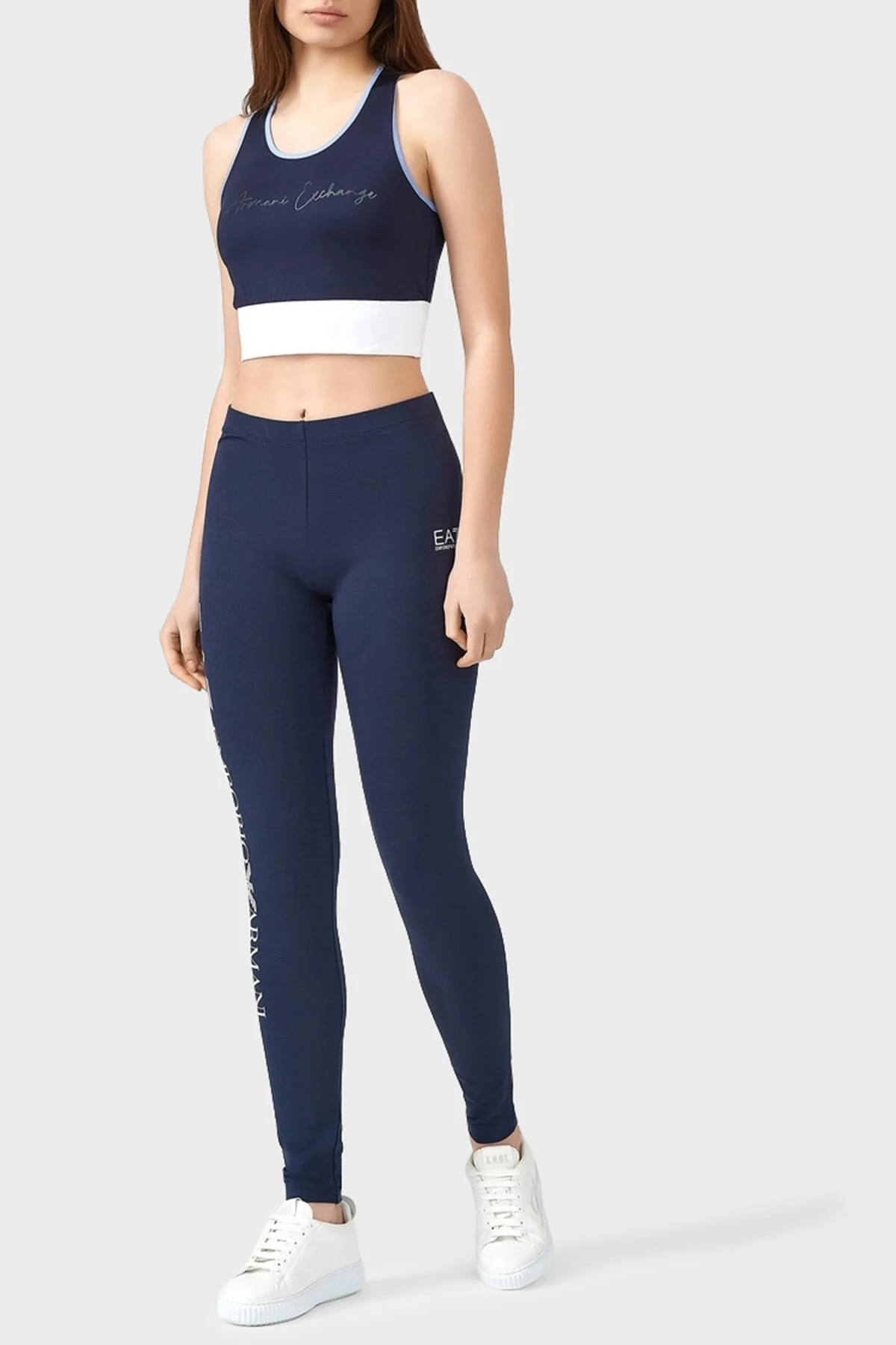 Armani Exchange Logolu Spor Bayan Sütyen 3RYMED YJDKZ 65AL LACİVERT - 2