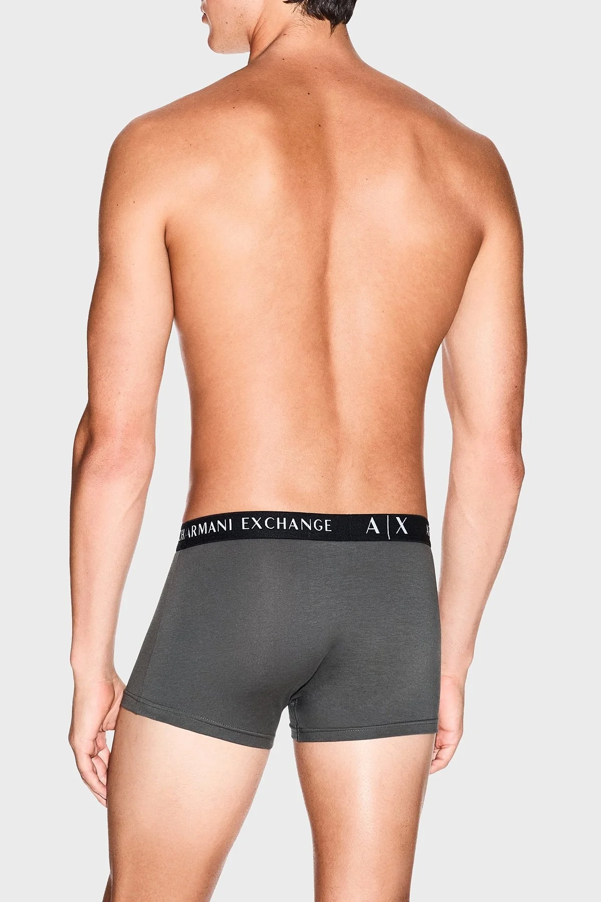 Armani Exchange Logolu Streç Pamuklu 3 Pack Erkek Boxer XM000871 AF13682 M7010 SİYAH-BEYAZ-GRİ - 3