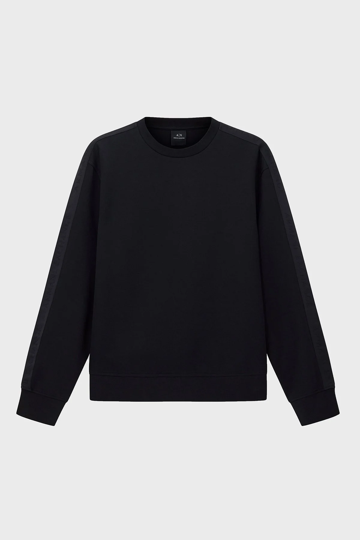 Armani Exchange Logolu Streç Pamuklu Regular Fit Bisiklet Yaka Erkek Sweat XM001296 AF10818 UC001 SİYAH - 5