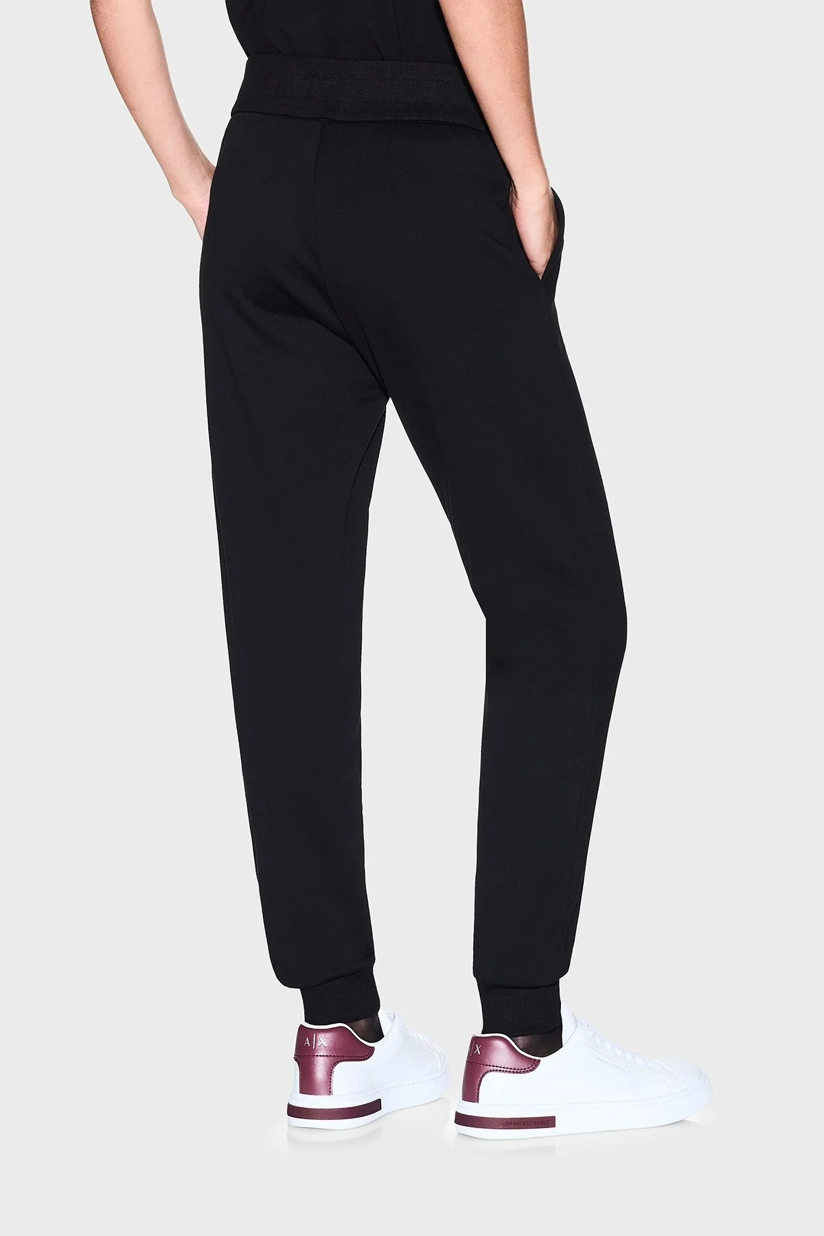 Armani Exchange Logolu Streç Pamuklu Regular Fit Jogger Bayan Pantolon XW001454 AF10830 MC021 SİYAH-GOLD - 3