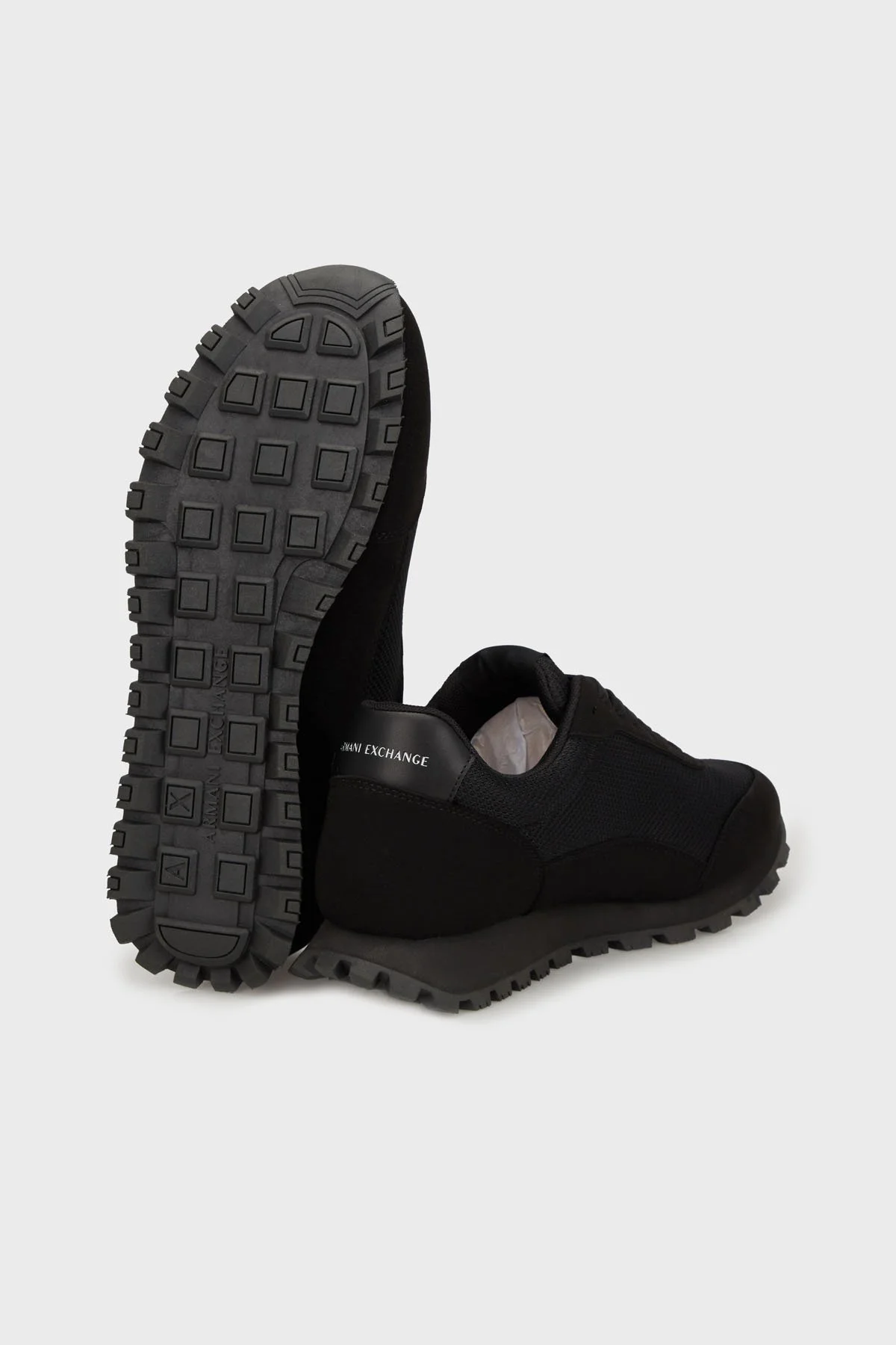 Armani Exchange Logolu Süet Detaylı Sneaker Erkek Ayakkabı XM001960 AF19388 MC005 SİYAH - 4