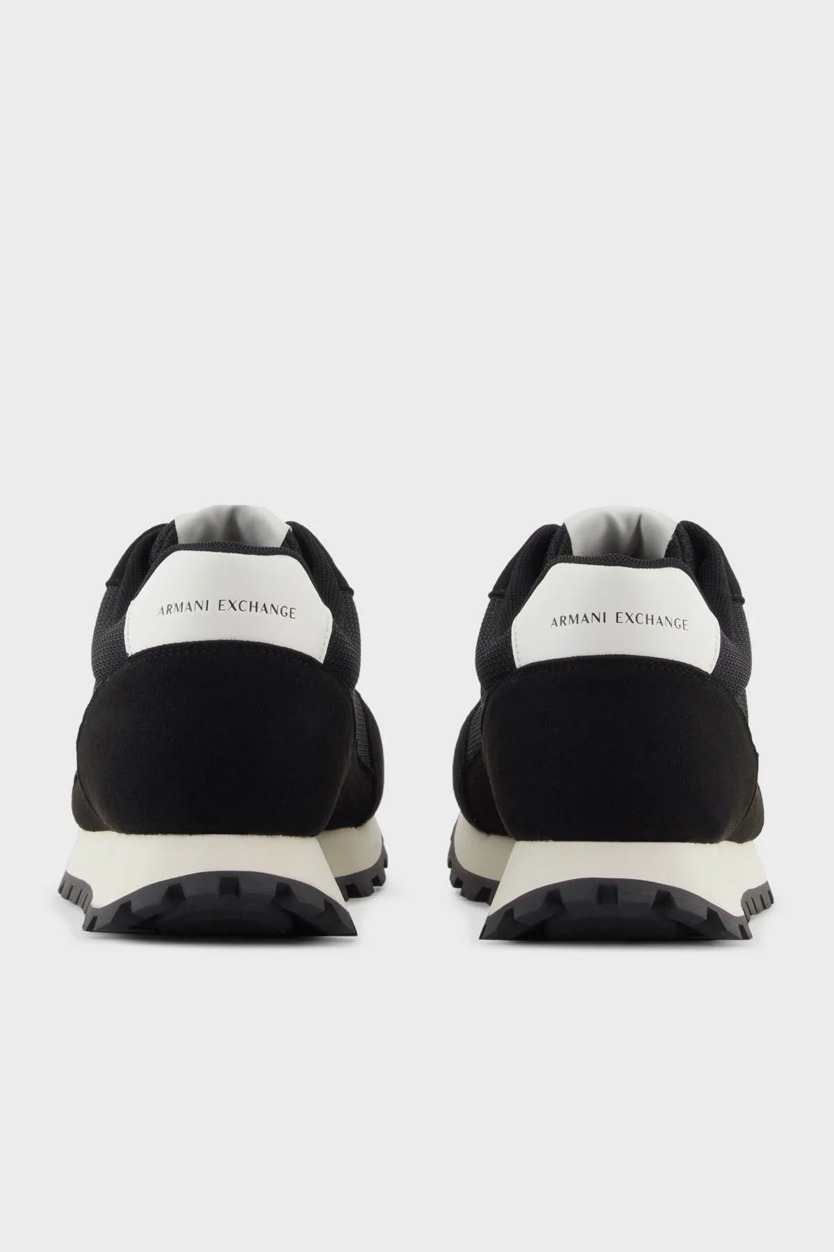 Armani Exchange Logolu Süet Detaylı Sneaker Erkek Ayakkabı XM001960 AF19388 MC024 SİYAH-BEYAZ - 5