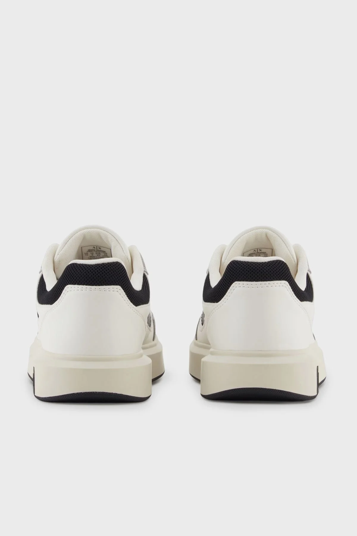 Armani Exchange Logolu Süet ve File Detaylı Sneaker Erkek Ayakkabı XM001720 AF17529 M0017 BEYAZ-SİYAH - 5