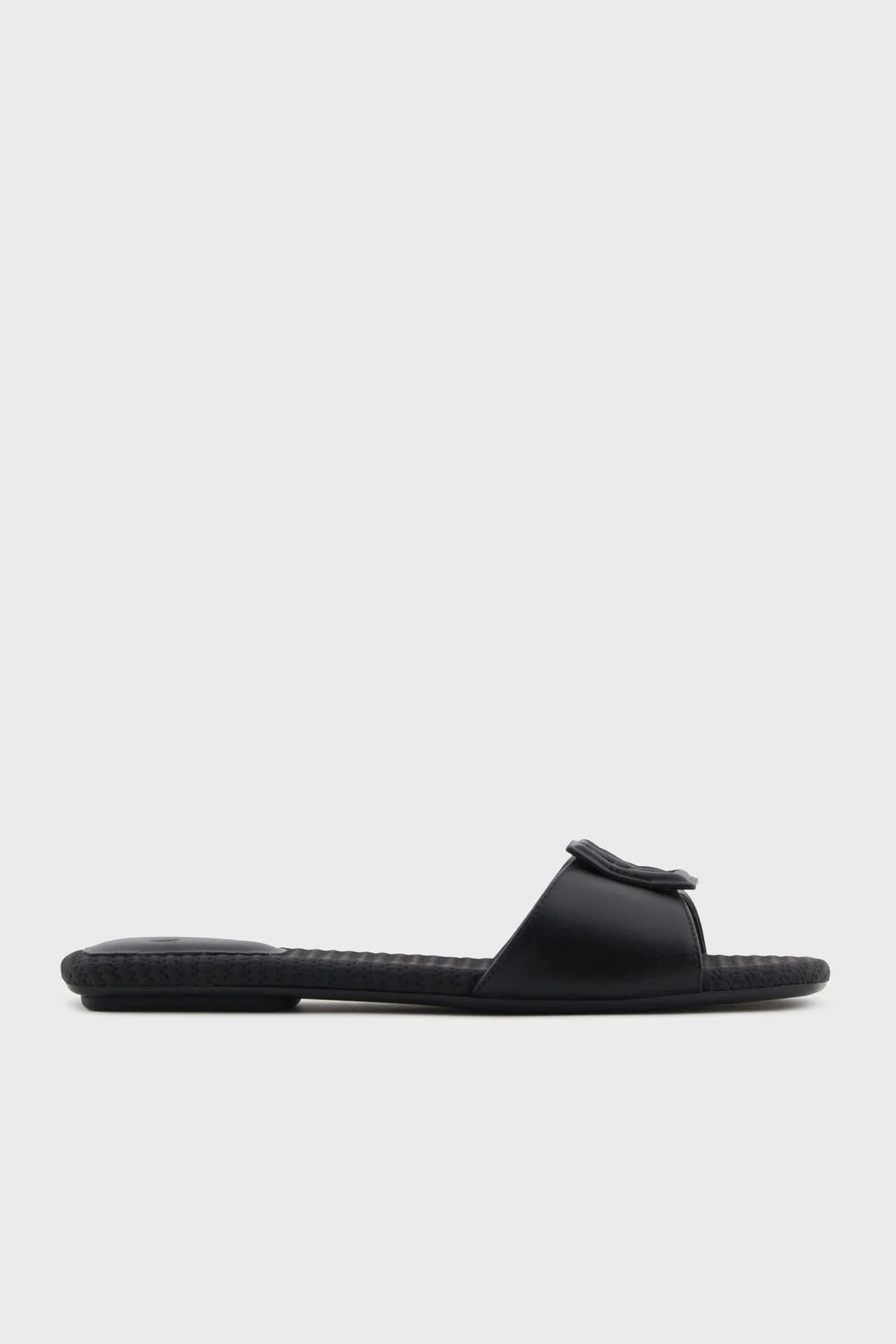 Armani Exchange Logolu Tek Bantlı Kadın Terlik XDP055 XV921 00002 Siyah - 1