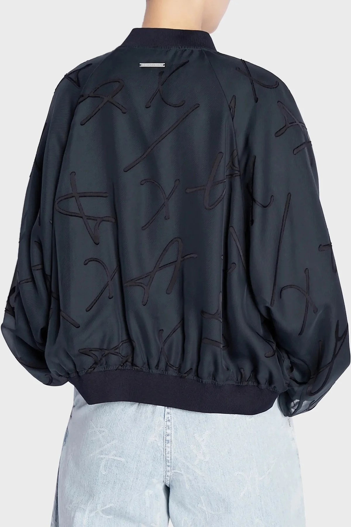 Armani Exchange Logolu Tül Detaylı Mevsimlik İnce Bayan Mont 3RYB20 YN2KZ 15CO SİYAH - 4