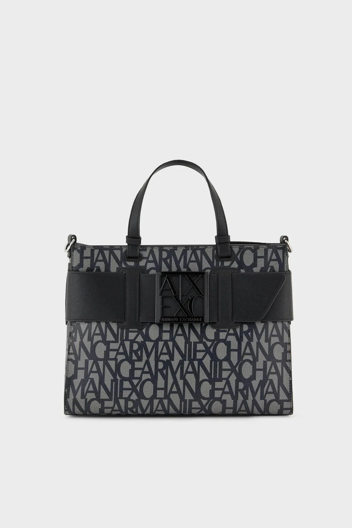 Armani Exchange Logolu Uzatma Askılı Bayan Çanta 942689 3F742 00850 SİYAH-GRİ - 1