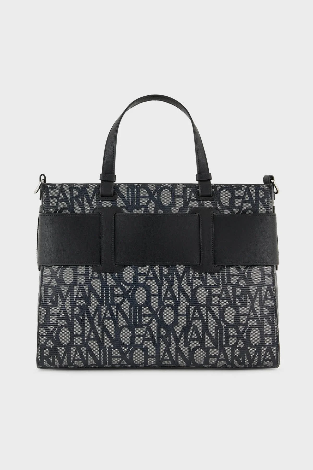 Armani Exchange Logolu Uzatma Askılı Bayan Çanta 942689 3F742 00850 SİYAH-GRİ - 4