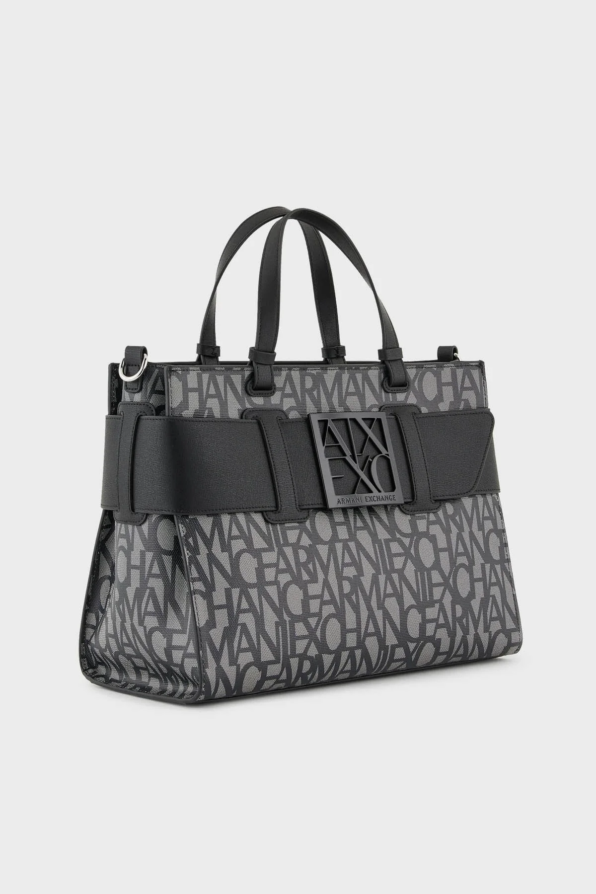Armani Exchange Logolu Uzatma Askılı Kadın Çanta 942689 3F742 00850 Siyah-gri - 6