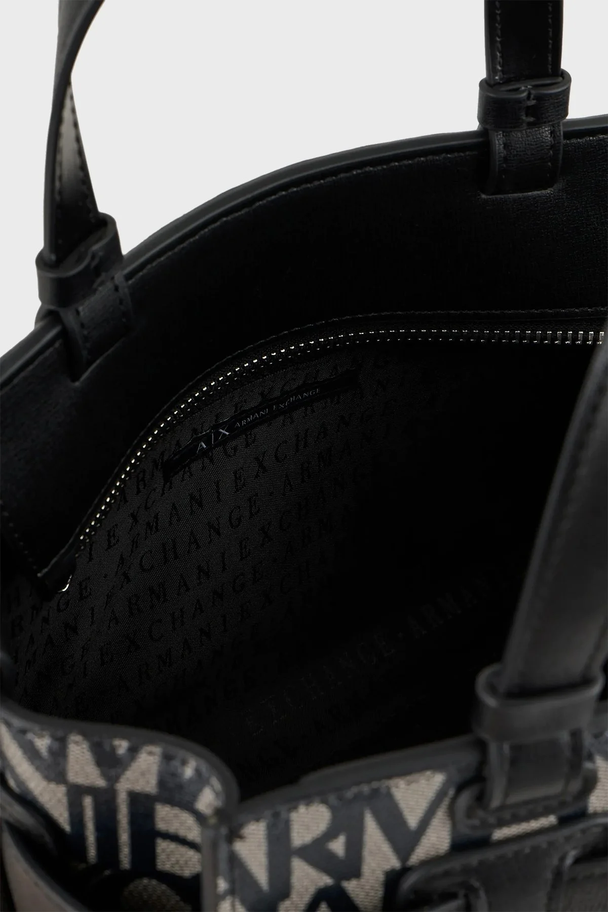 Armani Exchange Logolu Uzatma Askılı Bayan Çanta 942690 3F742 00850 SİYAH-GRİ - 4