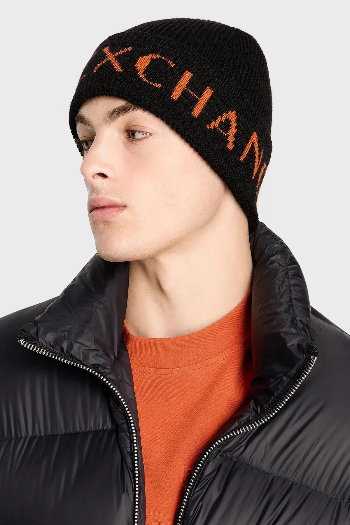 Armani Exchange Logolu Yün Karışımlı Erkek Bere 954661 3F301 03620 SİYAH - 2