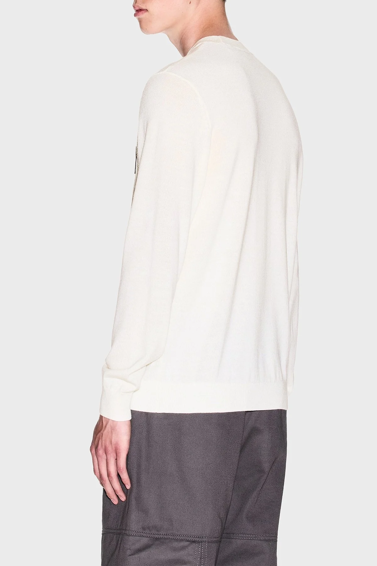 Armani Exchange Logolu Yün Karışımlı Regular Fit Yuvarlak Yaka Erkek Kazak XM001329 AF11982 U0009 BEYAZ - 2