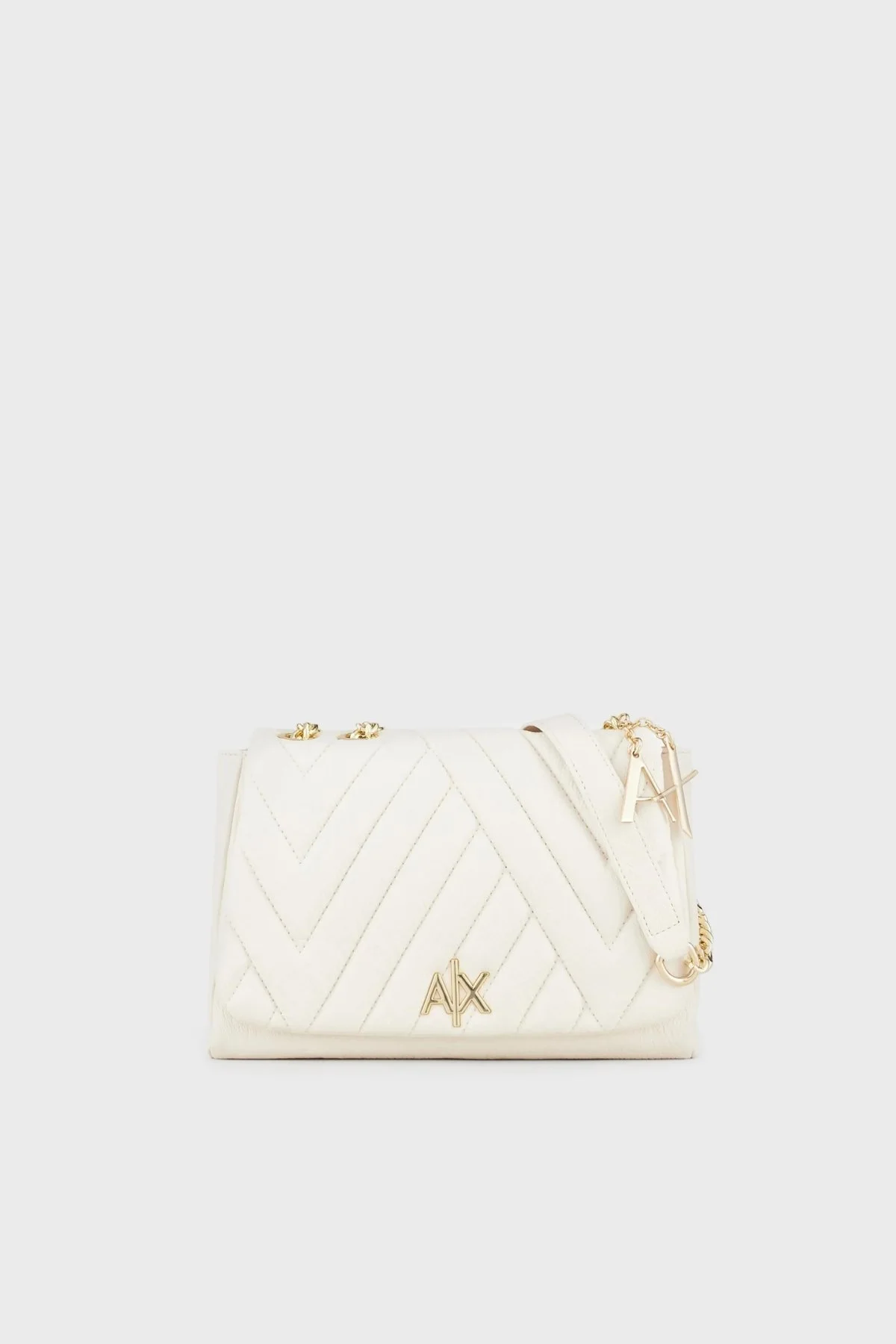 Armani Exchange Logolu Zincir Askılı Bayan Çanta 942853 2F745 09511 EKRU - 1