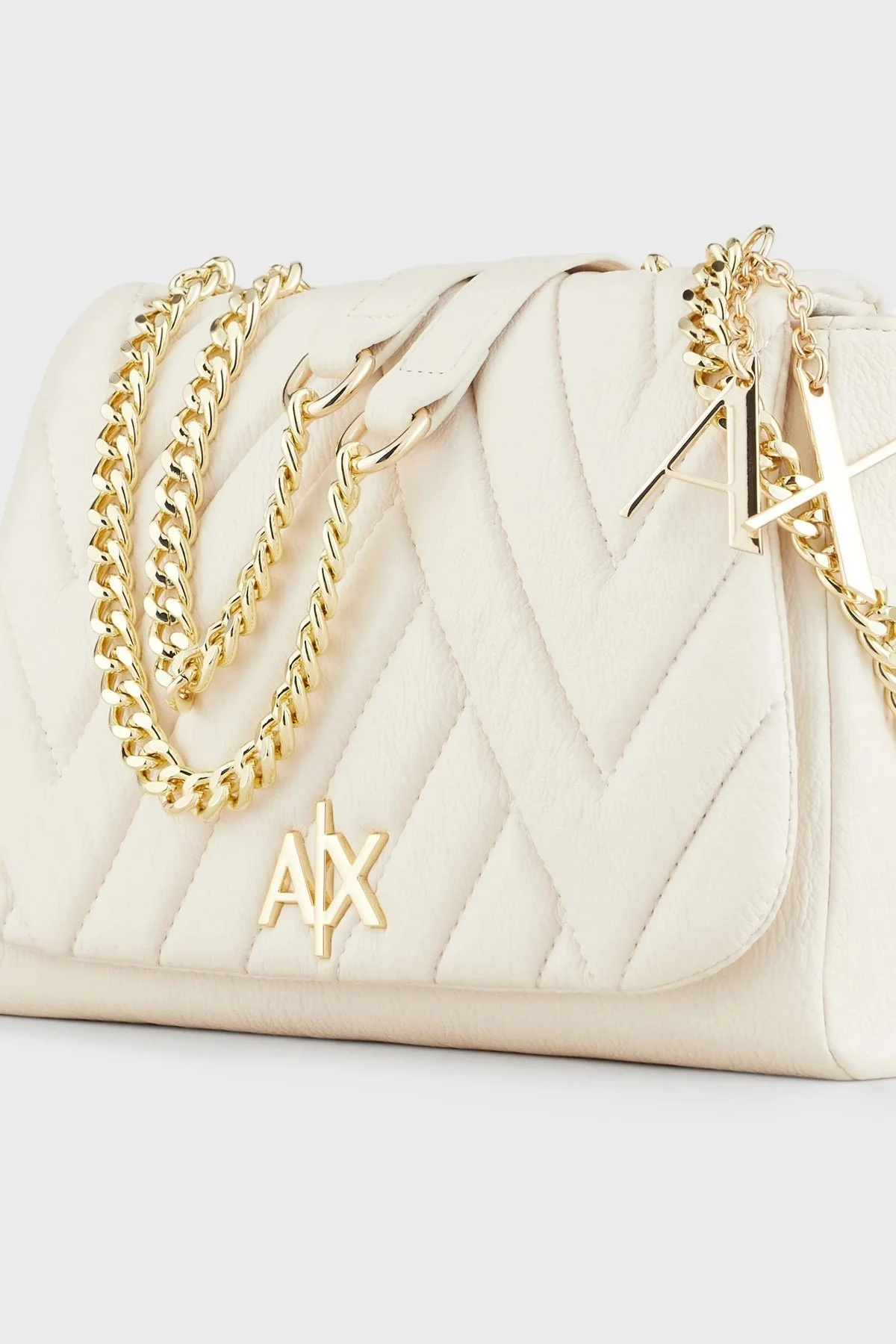 Armani Exchange Logolu Zincir Askılı Bayan Çanta 942853 2F745 09511 EKRU - 5