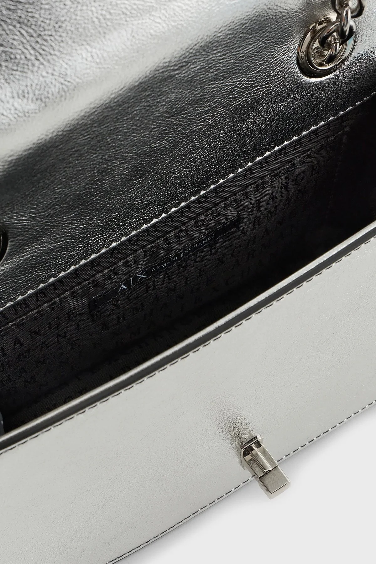Armani Exchange Logolu Zincir Askılı Bayan Çanta 942986 4R701 09117 GÜMÜŞ - 4