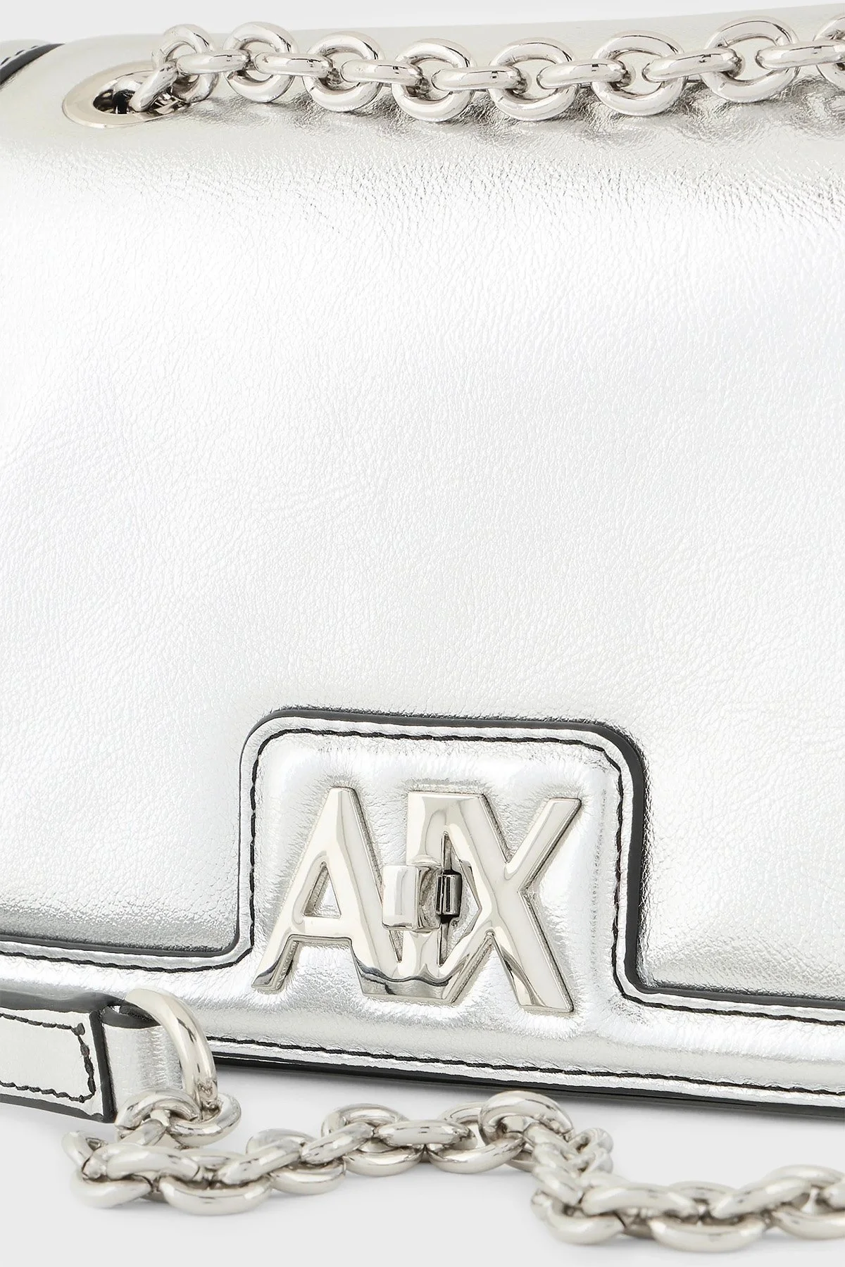 Armani Exchange Logolu Zincir Askılı Bayan Çanta 942986 4R701 09117 GÜMÜŞ - 5