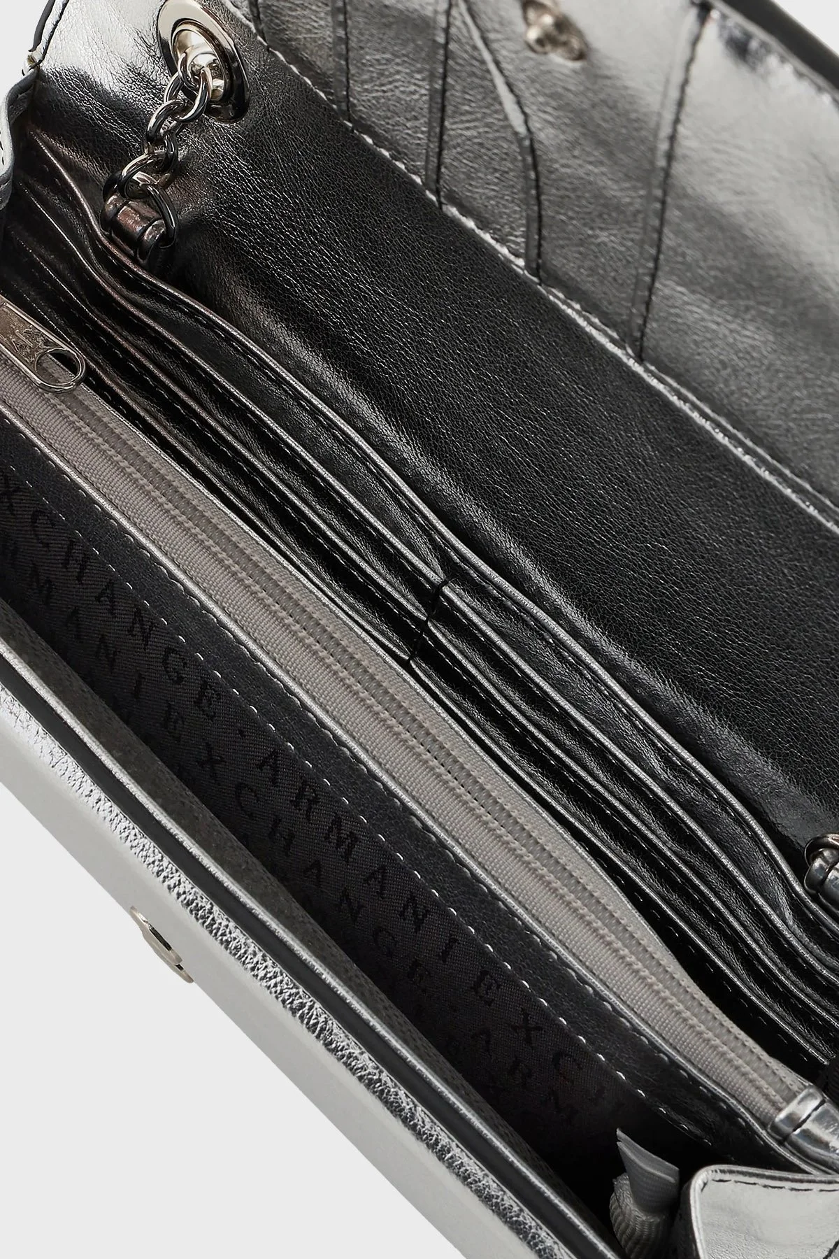 Armani Exchange Logolu Zincir Askılı Bayan Çanta 948564 4R701 09117 GÜMÜŞ - 4