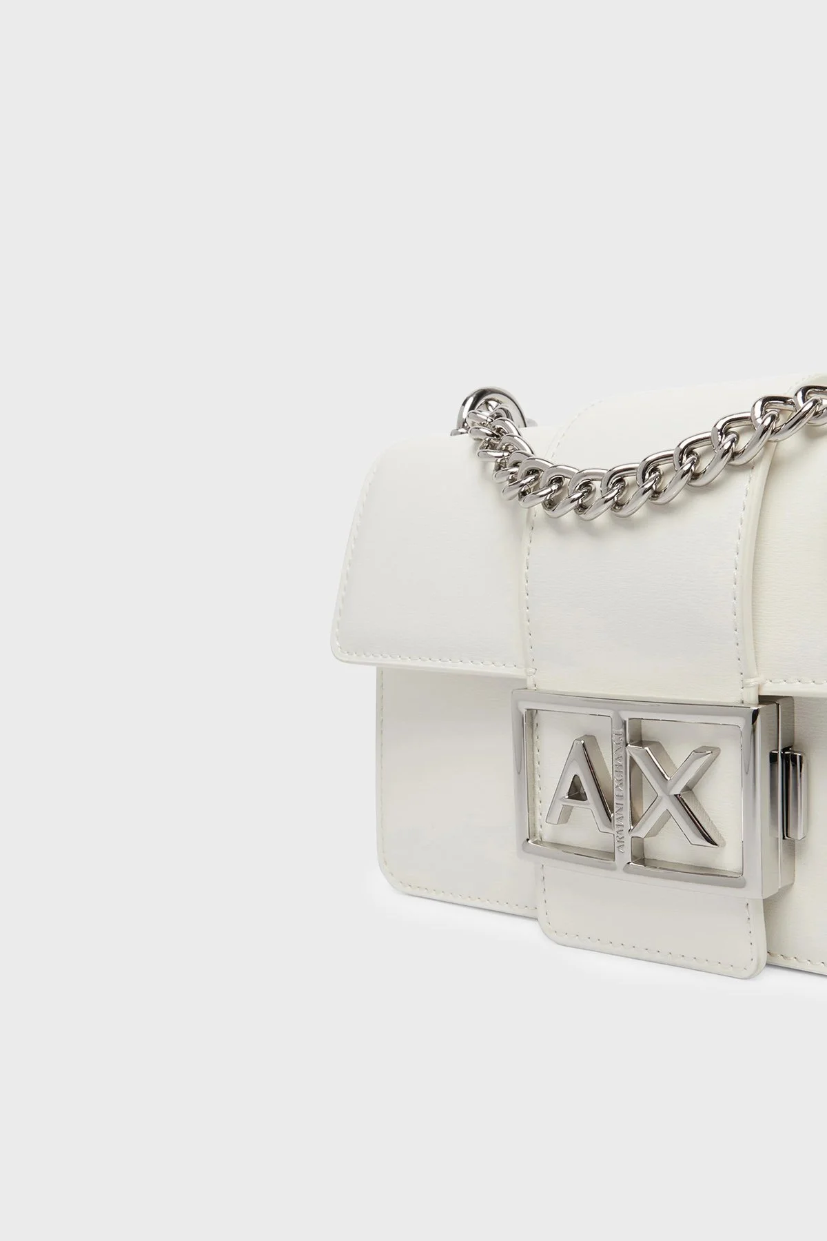 Armani Exchange Logolu Zincir Askılı Bayan Çanta XW000071 AF12039 U0011 BEYAZ - 5