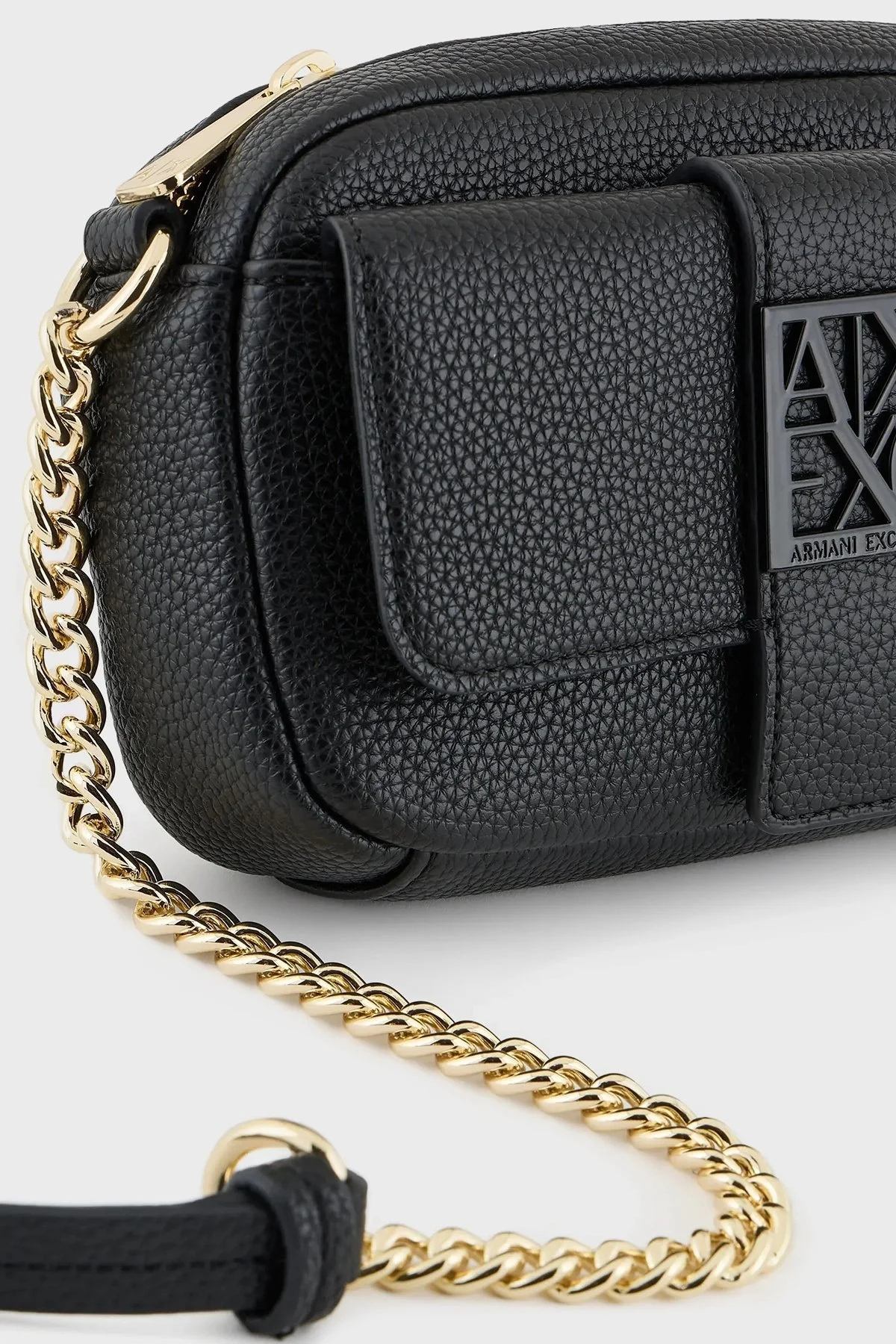 Armani Exchange Logolu Zincir Askılı Bayan Çanta XW000324 AF11902 UC001 SİYAH - 12