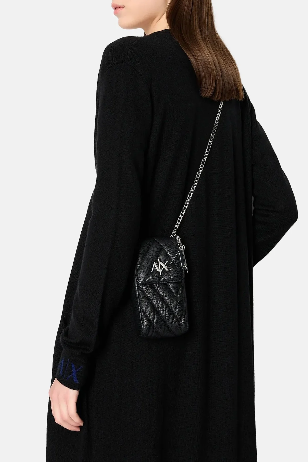 Armani Exchange Logolu Zincir Askılı Telefon sı Bayan Çanta 948546 2F745 00020 SİYAH - 2