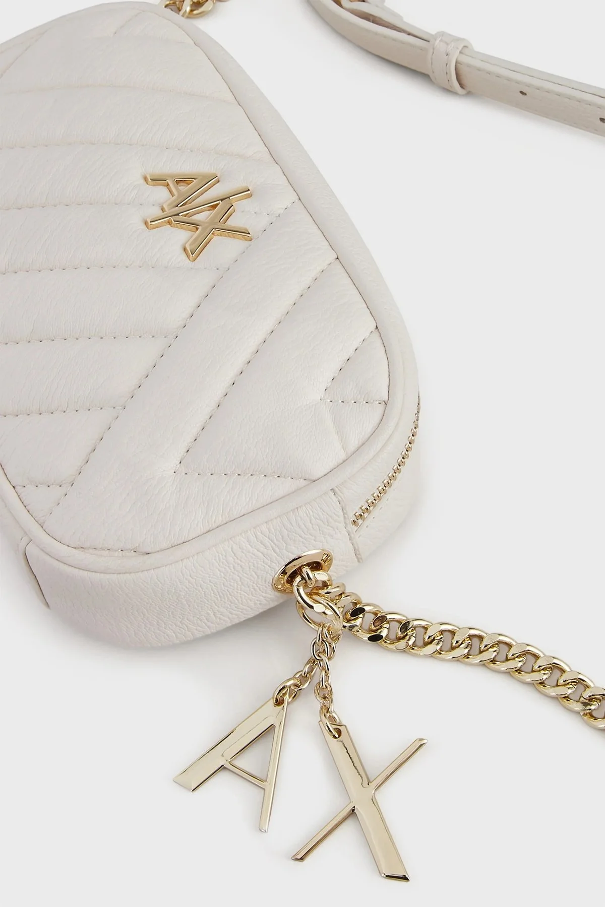 Armani Exchange Logolu Zincir Askılı Kapitone Bayan Çanta 942855 2F745 09511 EKRU - 5