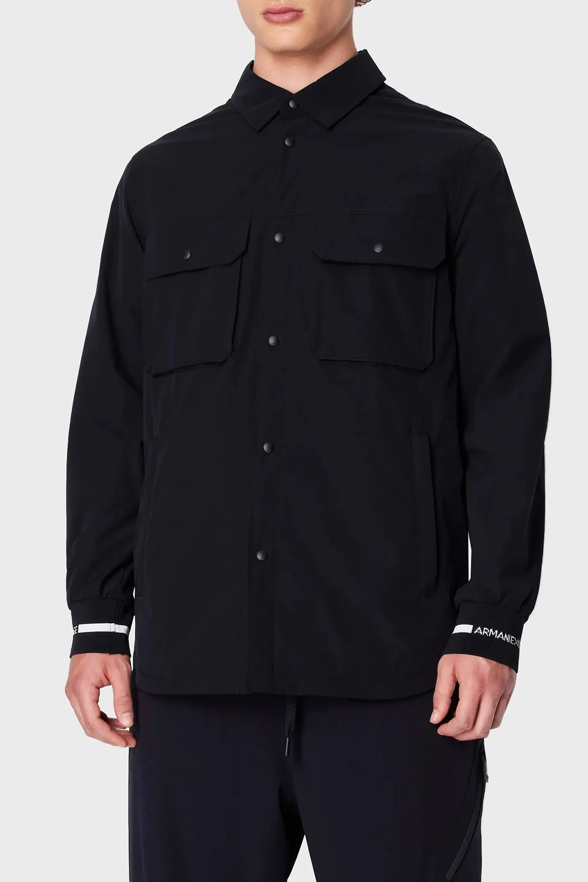 Armani Exchange Loose Fit Çift Cepli Erkek Gömlek 3DZCL7 ZN3FZ 1583 LACİVERT - 6