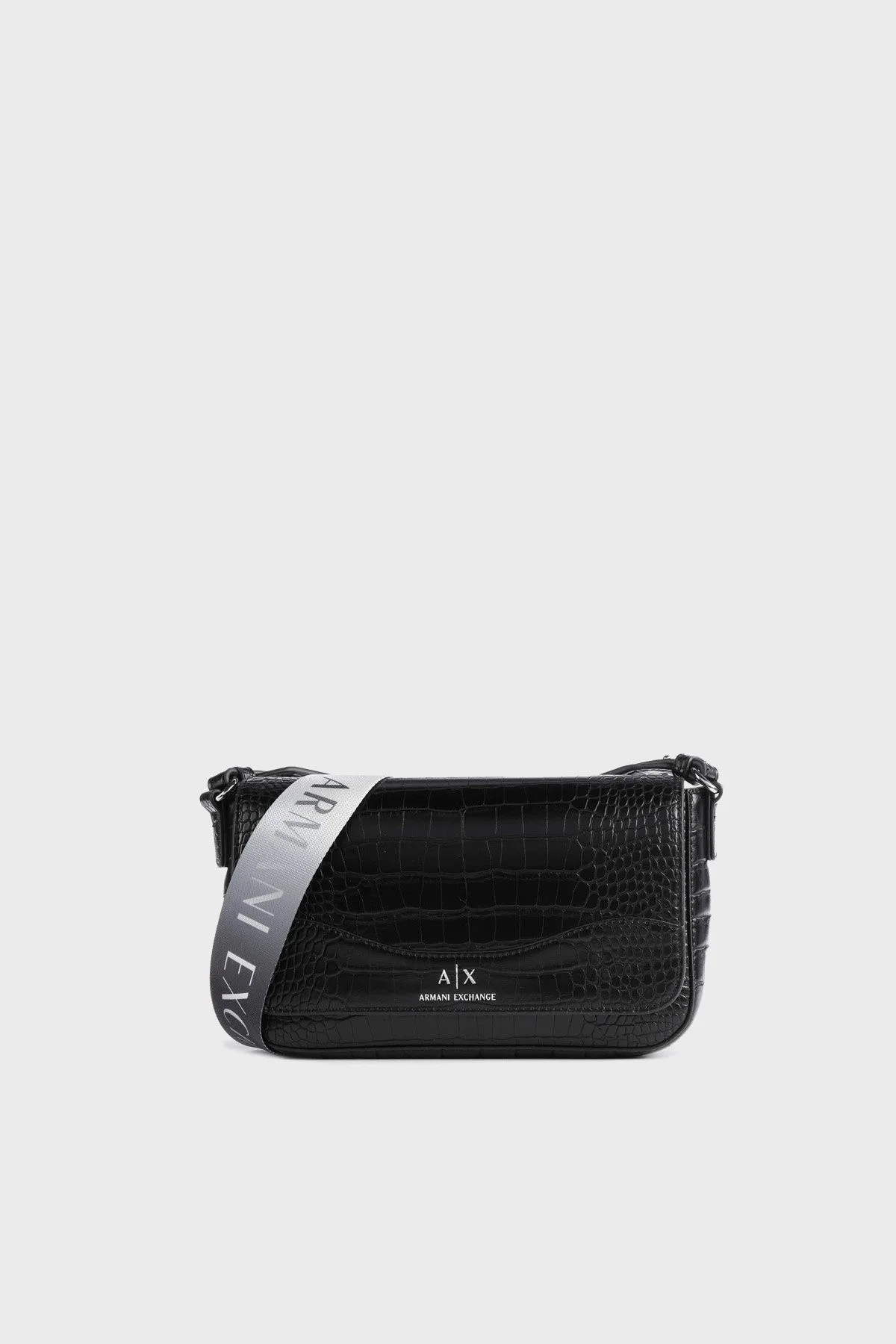 Armani Exchange Marka Baskılı Çıkarılabilir Omuz Askılı Bayan Çanta 942912 3F784 00020 SİYAH - 1