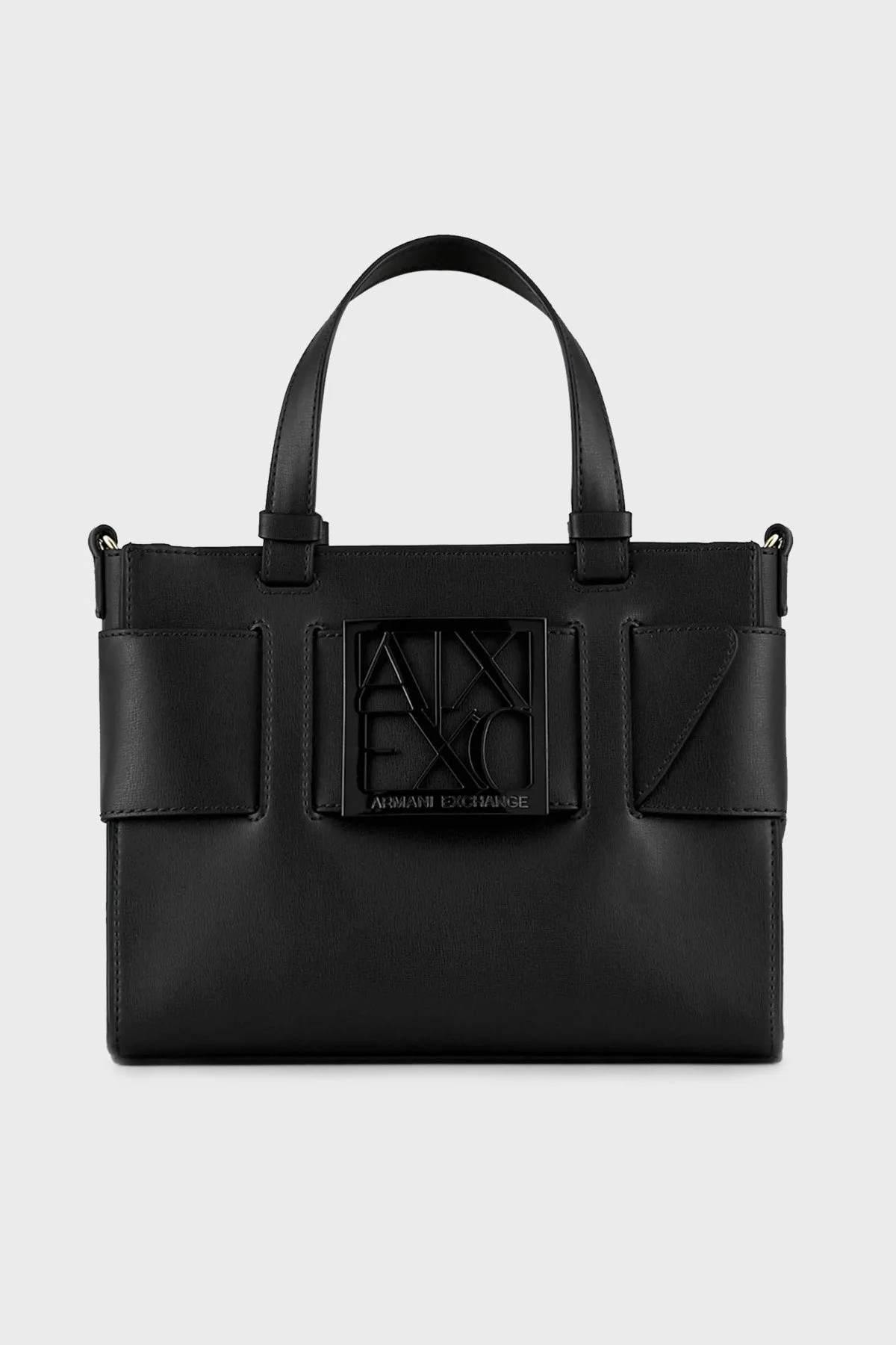Armani Exchange Marka Logolu Çıkarılabilir Omuz Askılı Bayan Çanta 942690 0A874 00020 SİYAH - 8