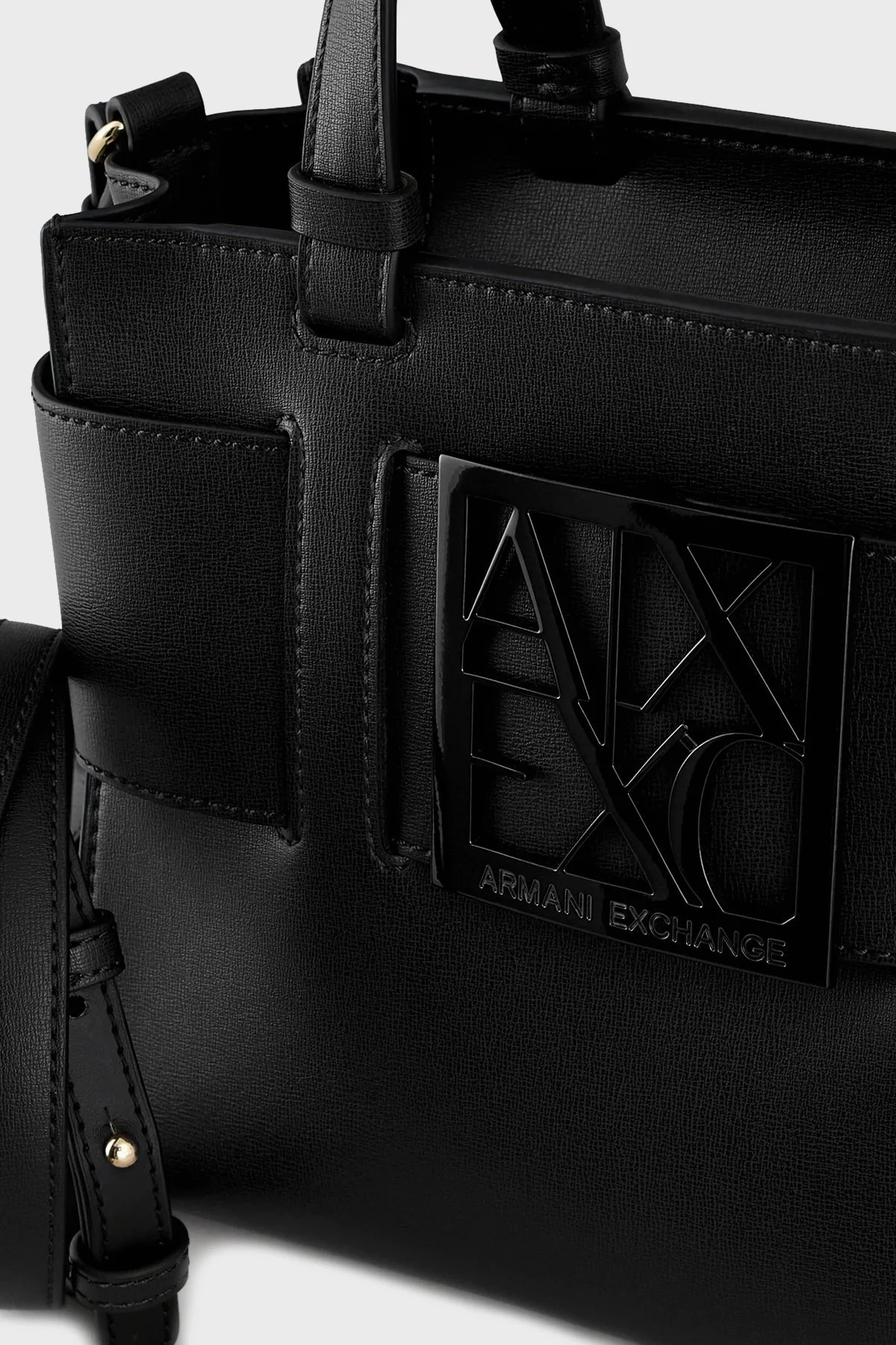 Armani Exchange Marka Logolu Çıkarılabilir Omuz Askılı Bayan Çanta 942690 0A874 00020 SİYAH - 12